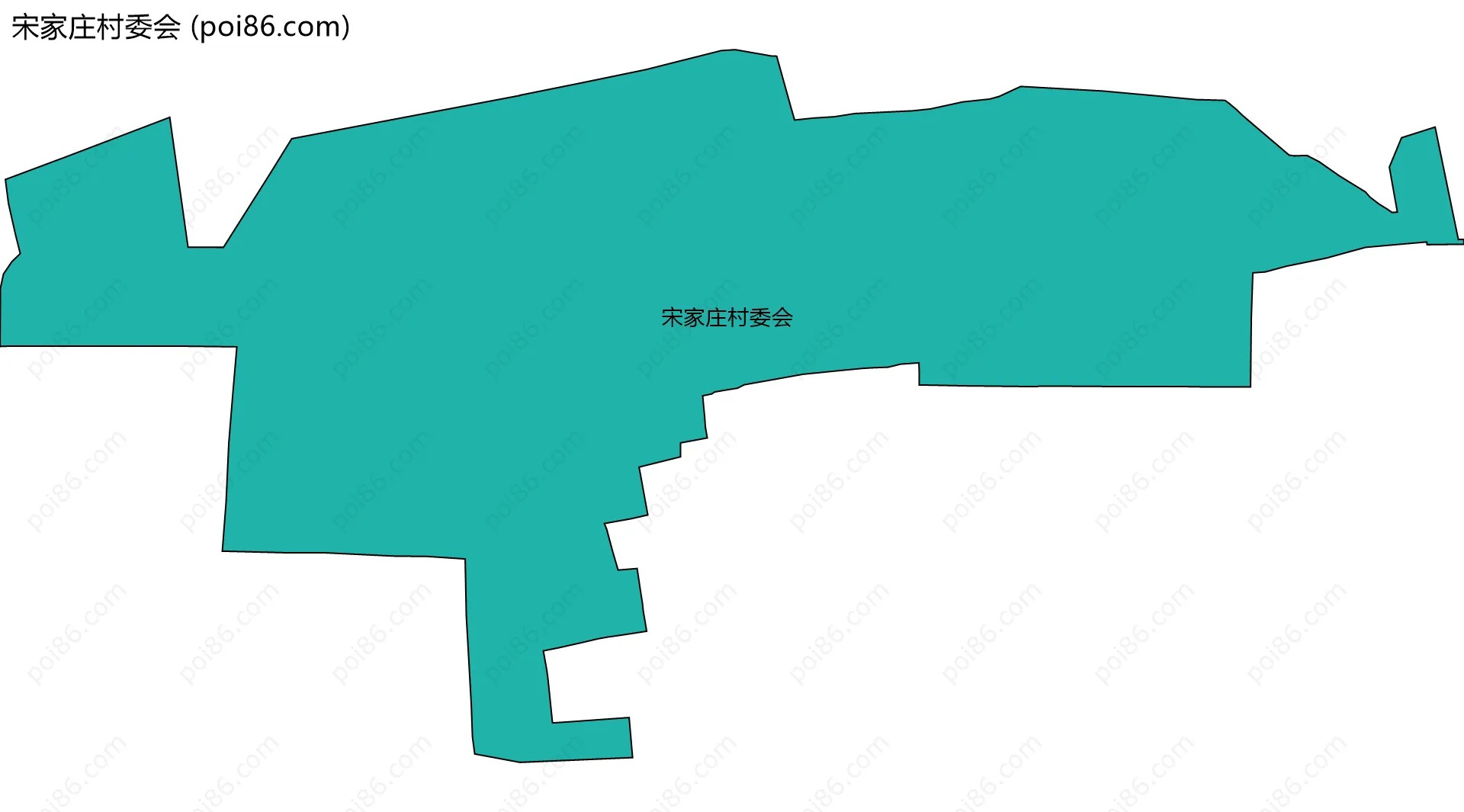 宋家庄村委会边界地图