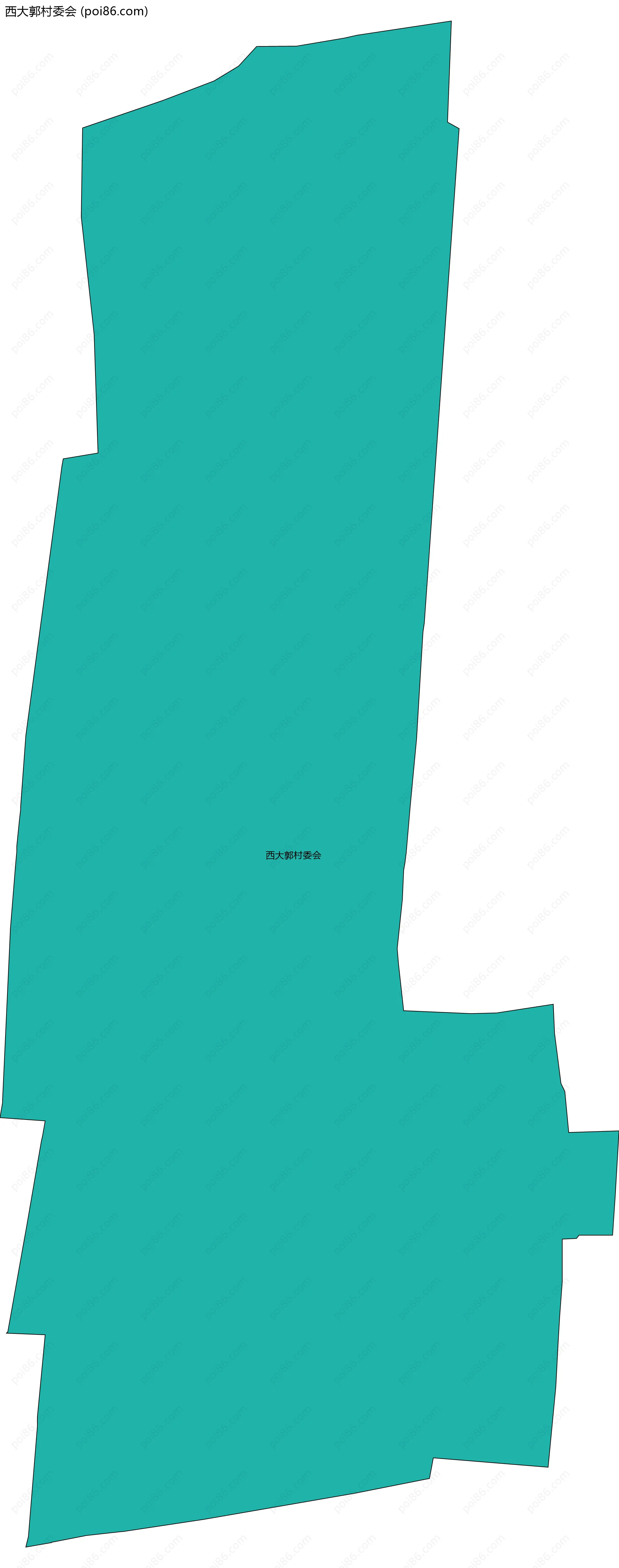 西大郭村委会边界地图