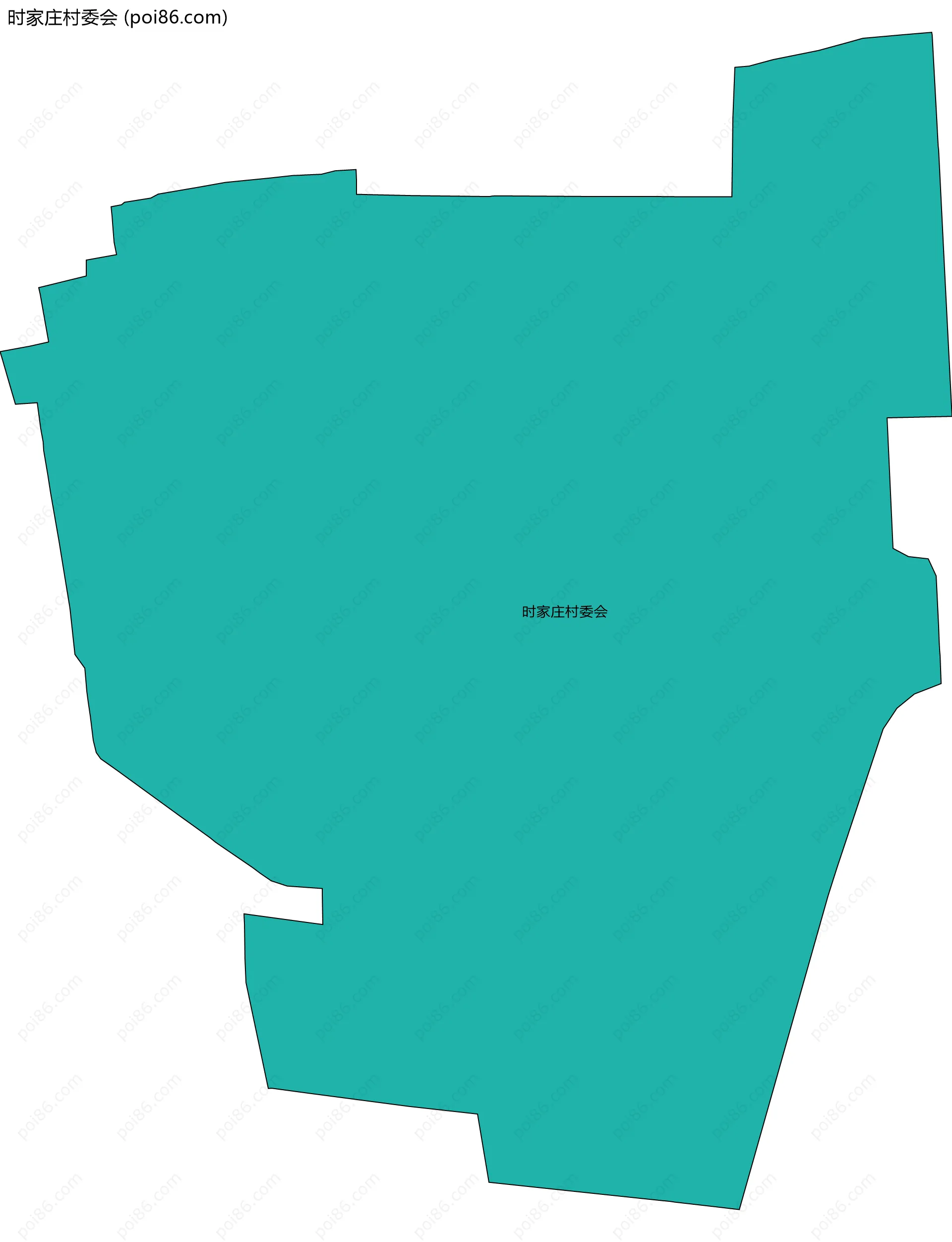 时家庄村委会边界地图