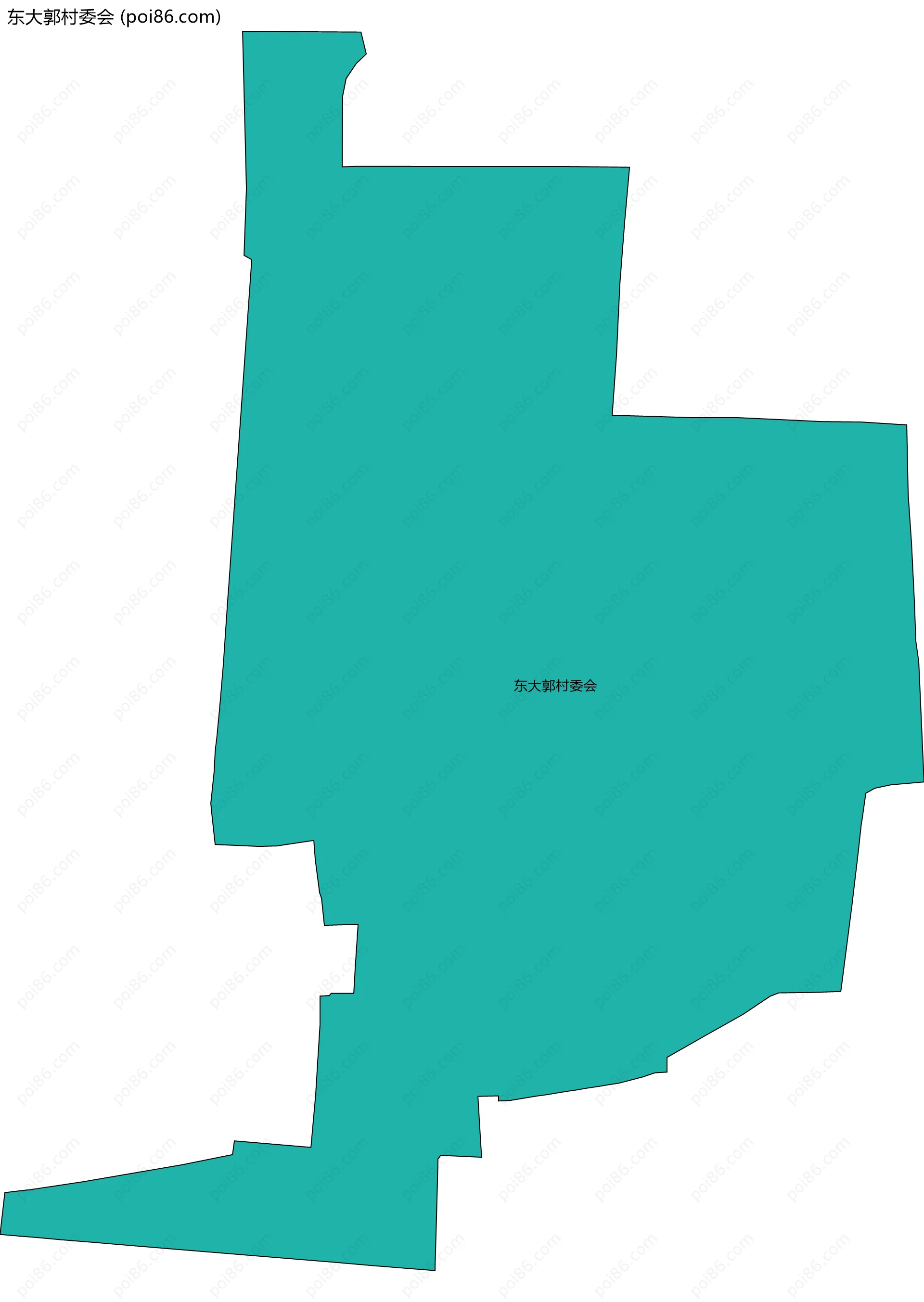 东大郭村委会边界地图
