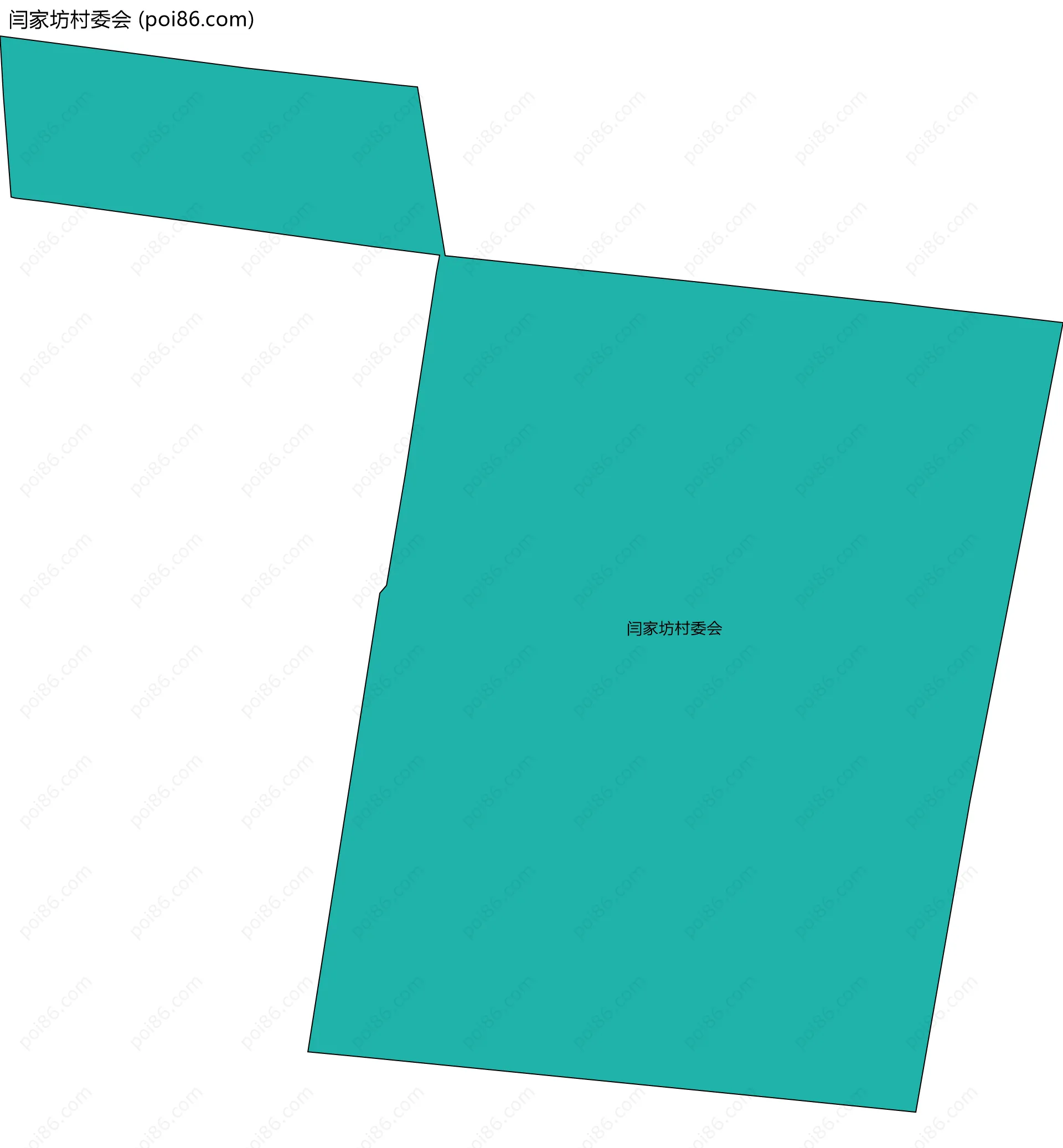 闫家坊村委会边界地图