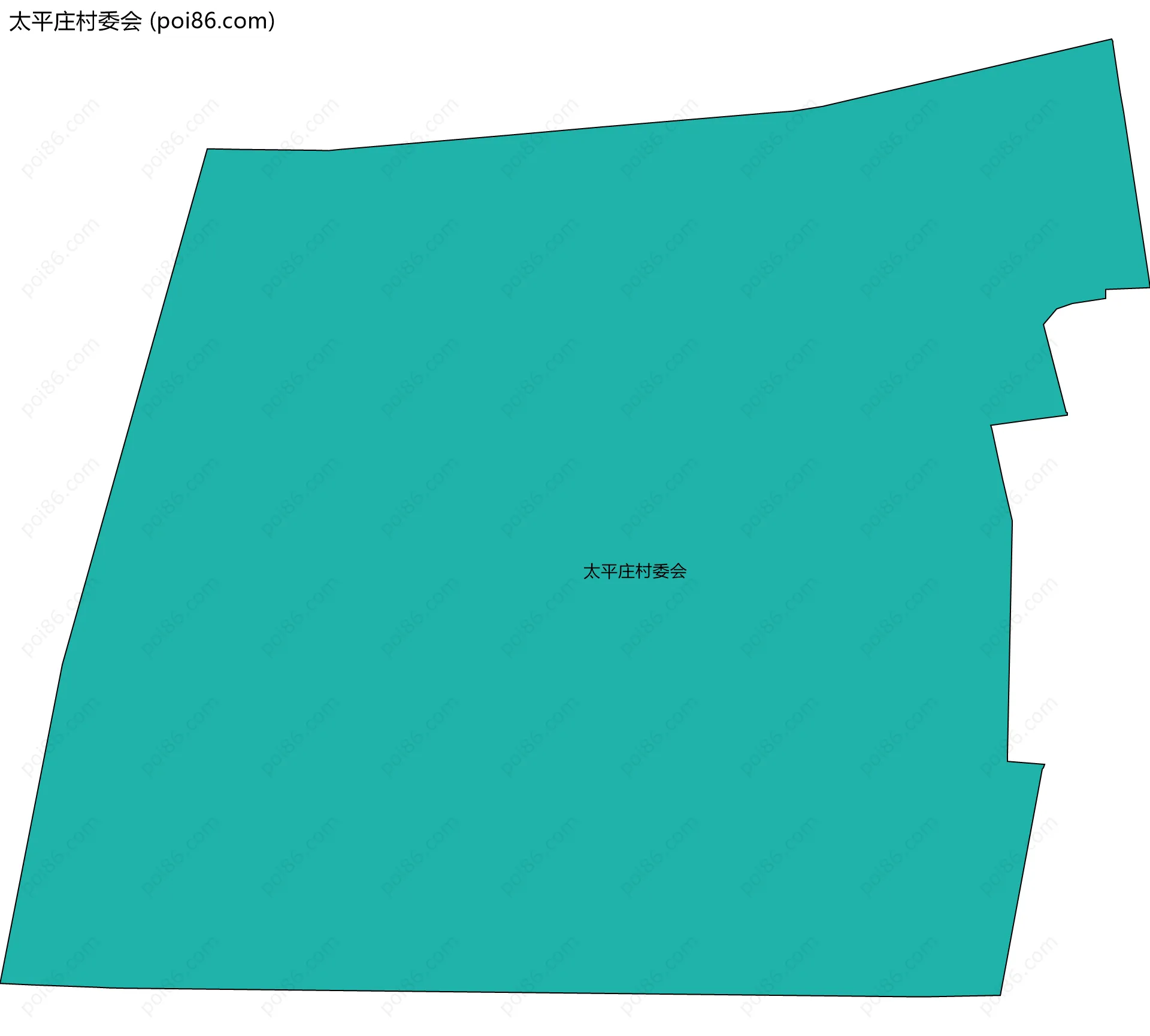 太平庄村委会边界地图