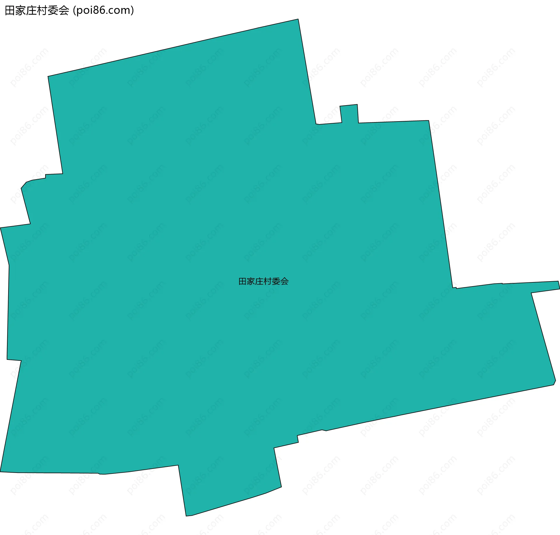田家庄村委会边界地图