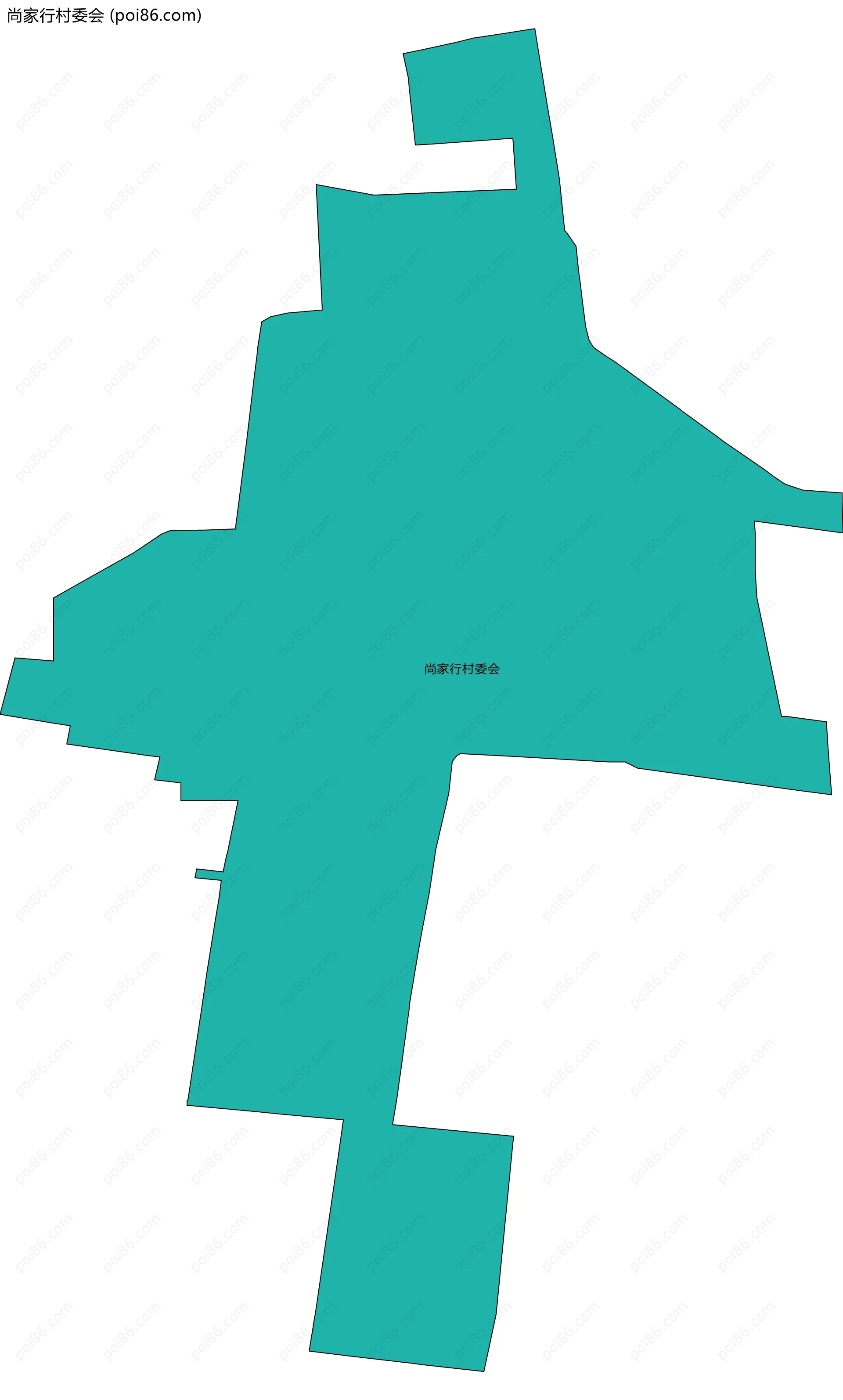 尚家行村委会边界地图