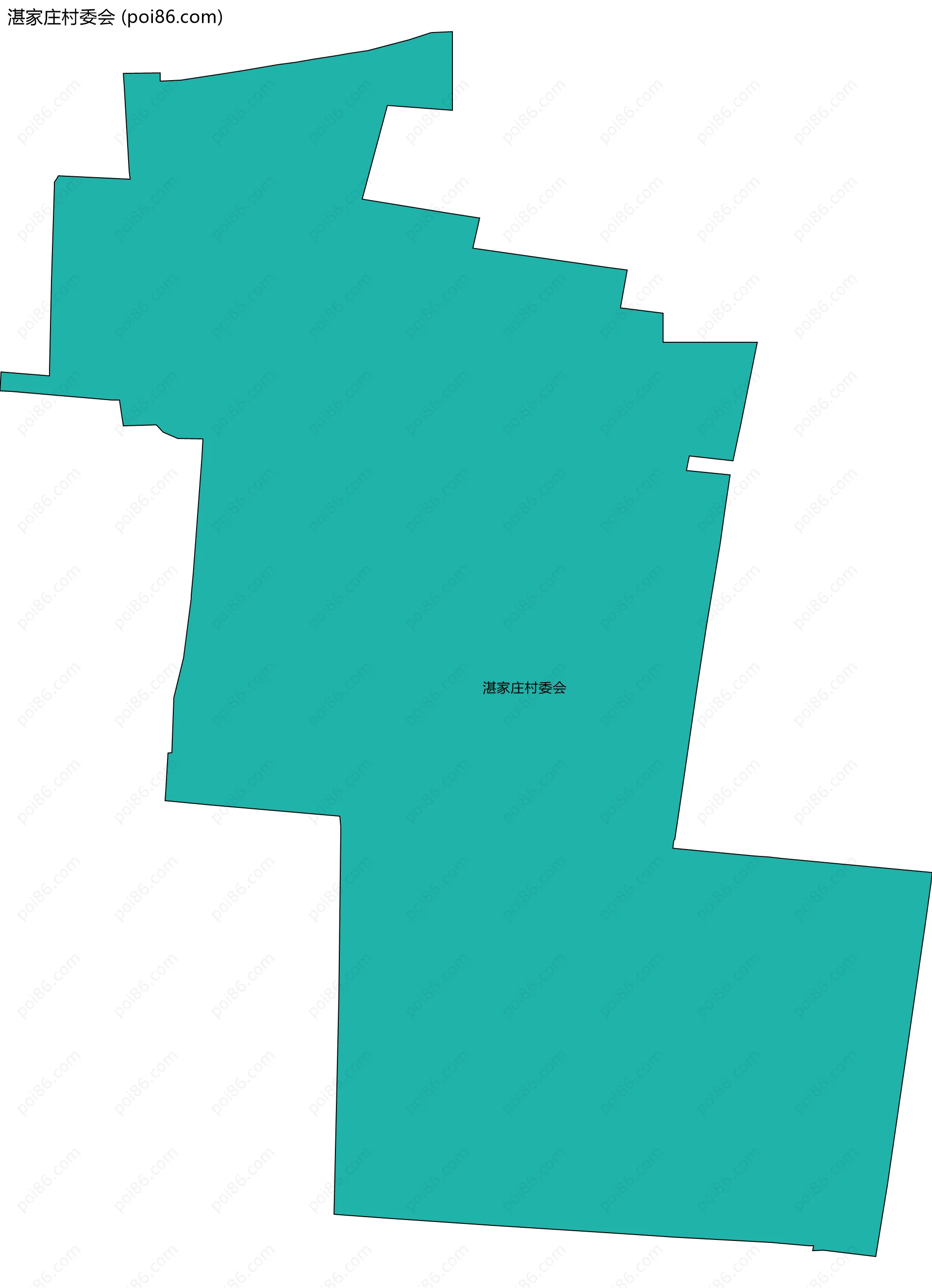 湛家庄村委会边界地图