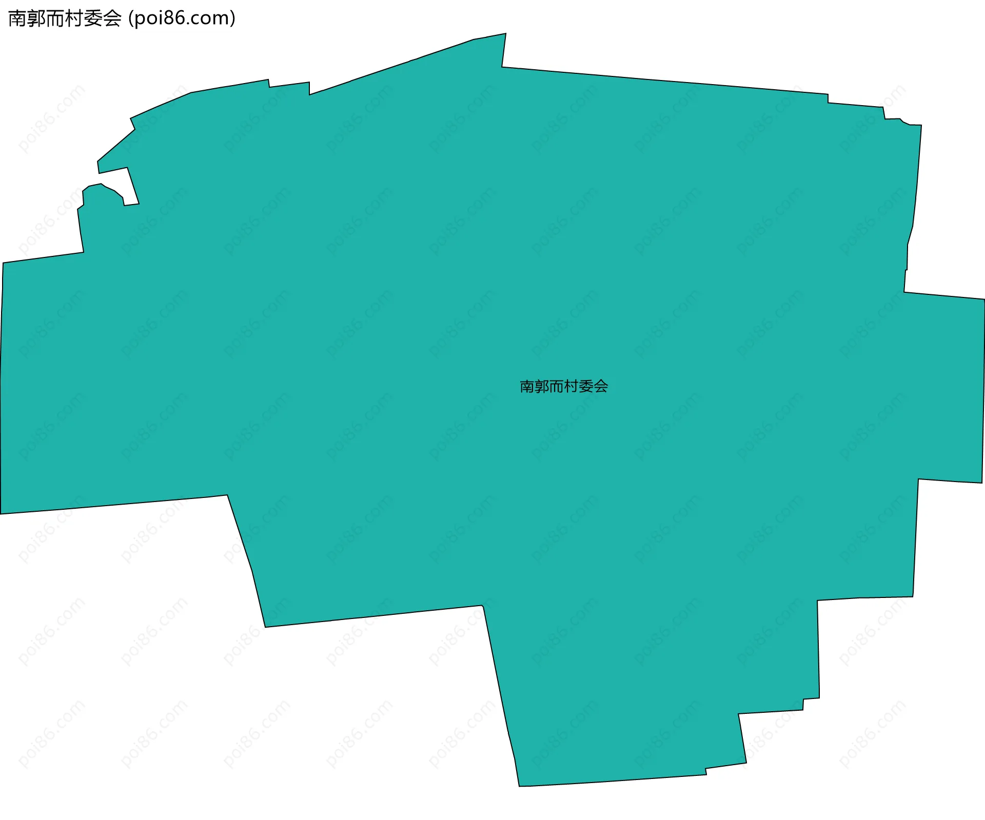 南郭而村委会边界地图