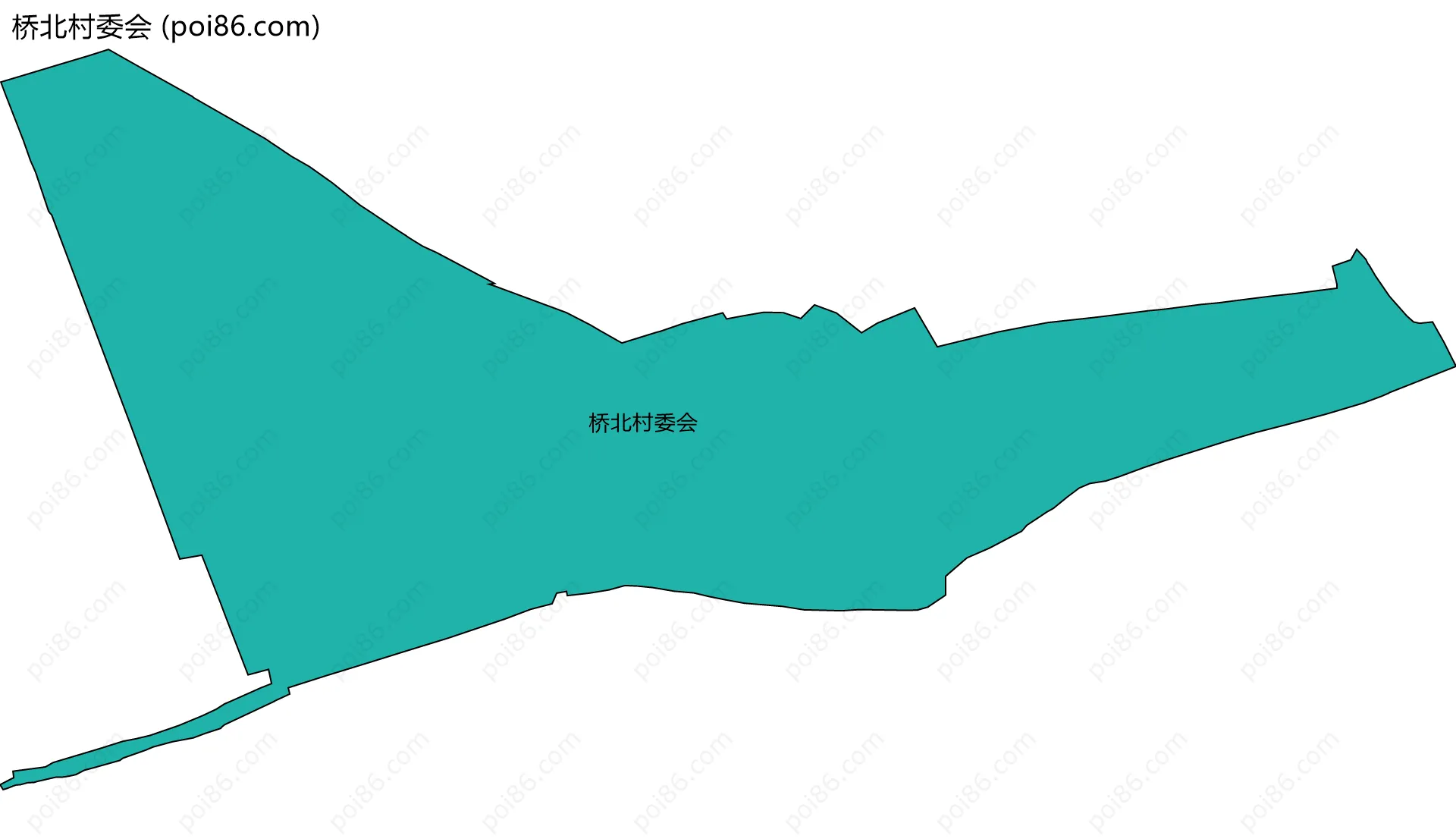 桥北村委会边界地图