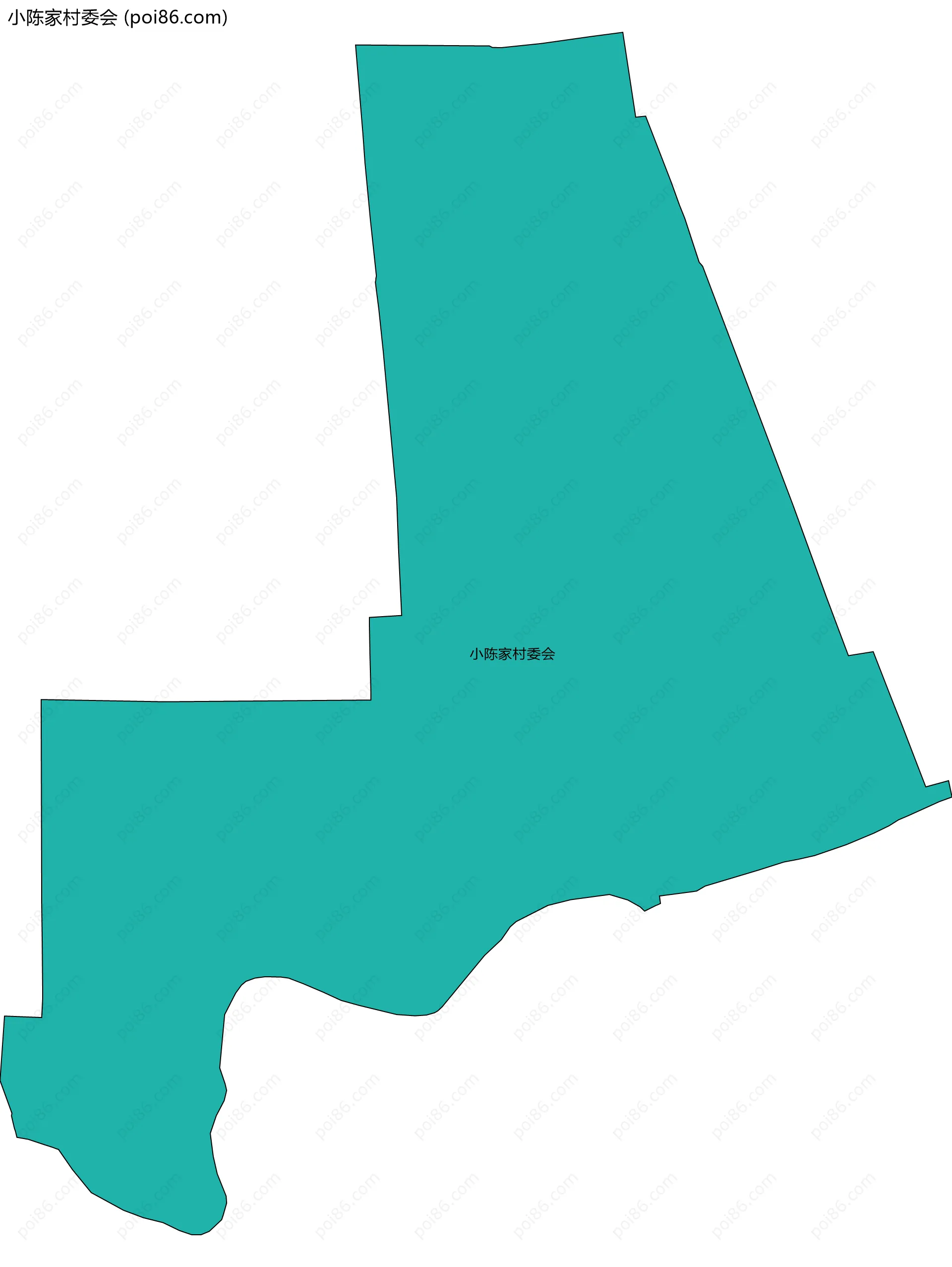 小陈家村委会边界地图