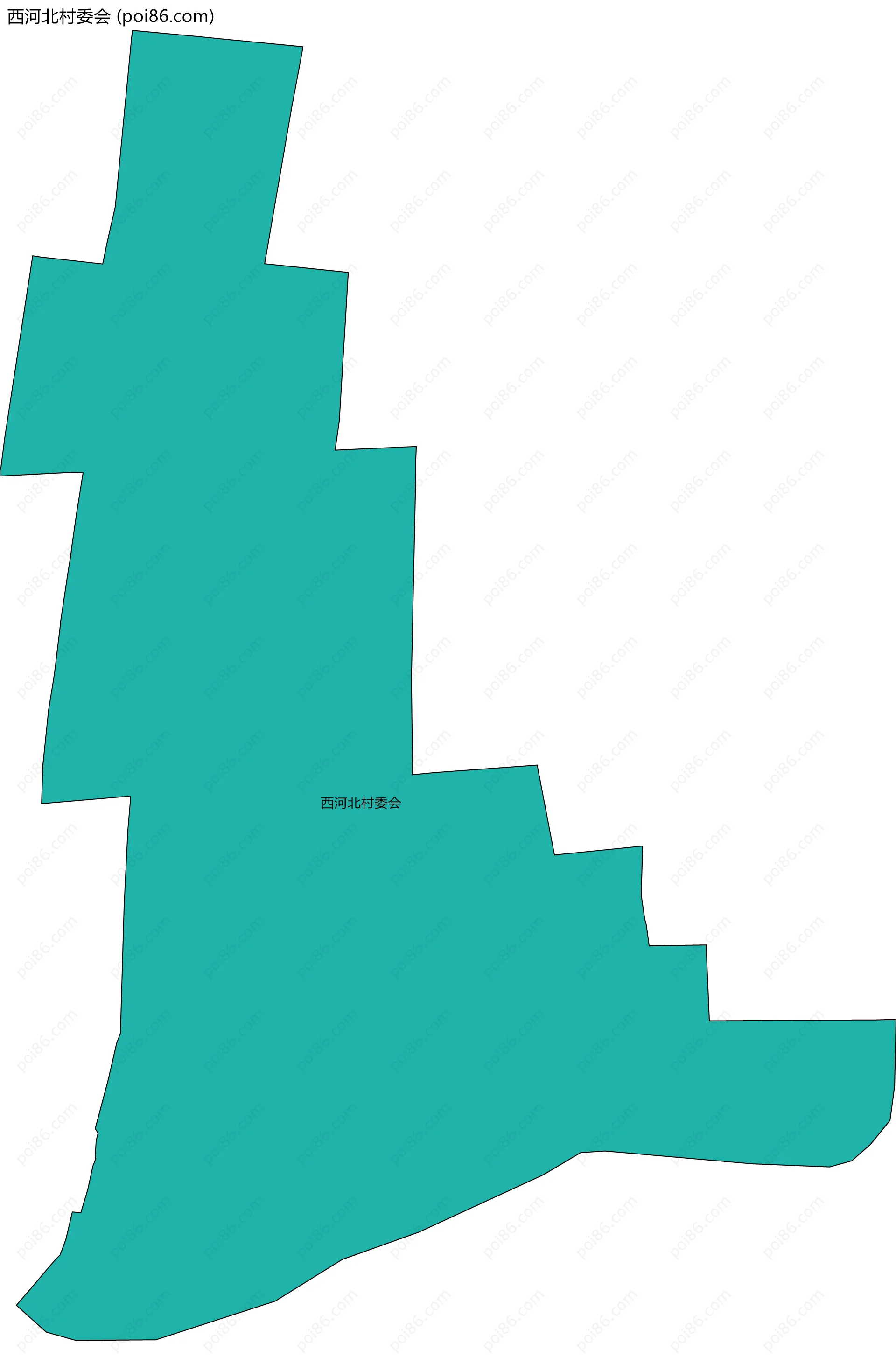西河北村委会边界地图
