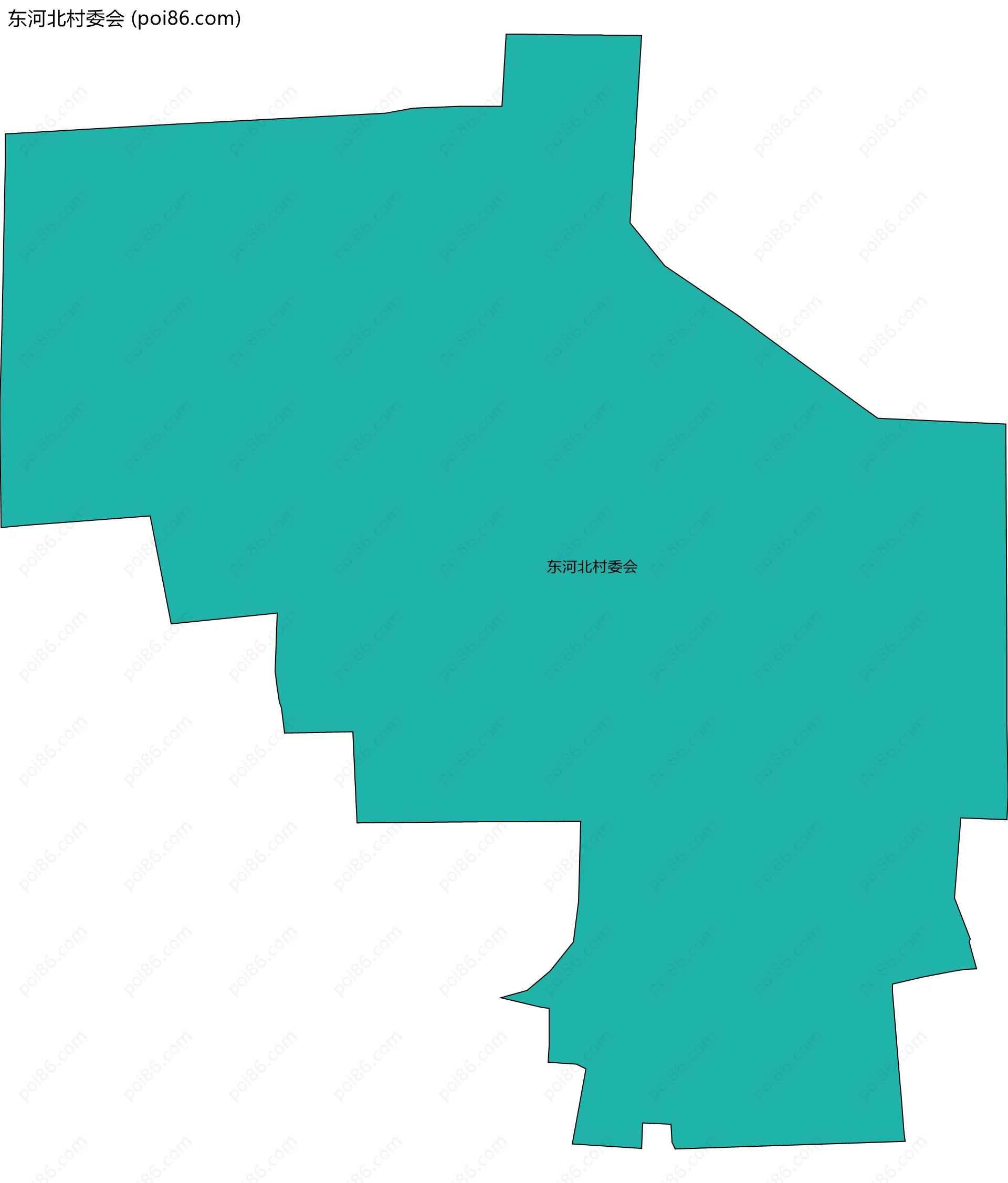 东河北村委会边界地图