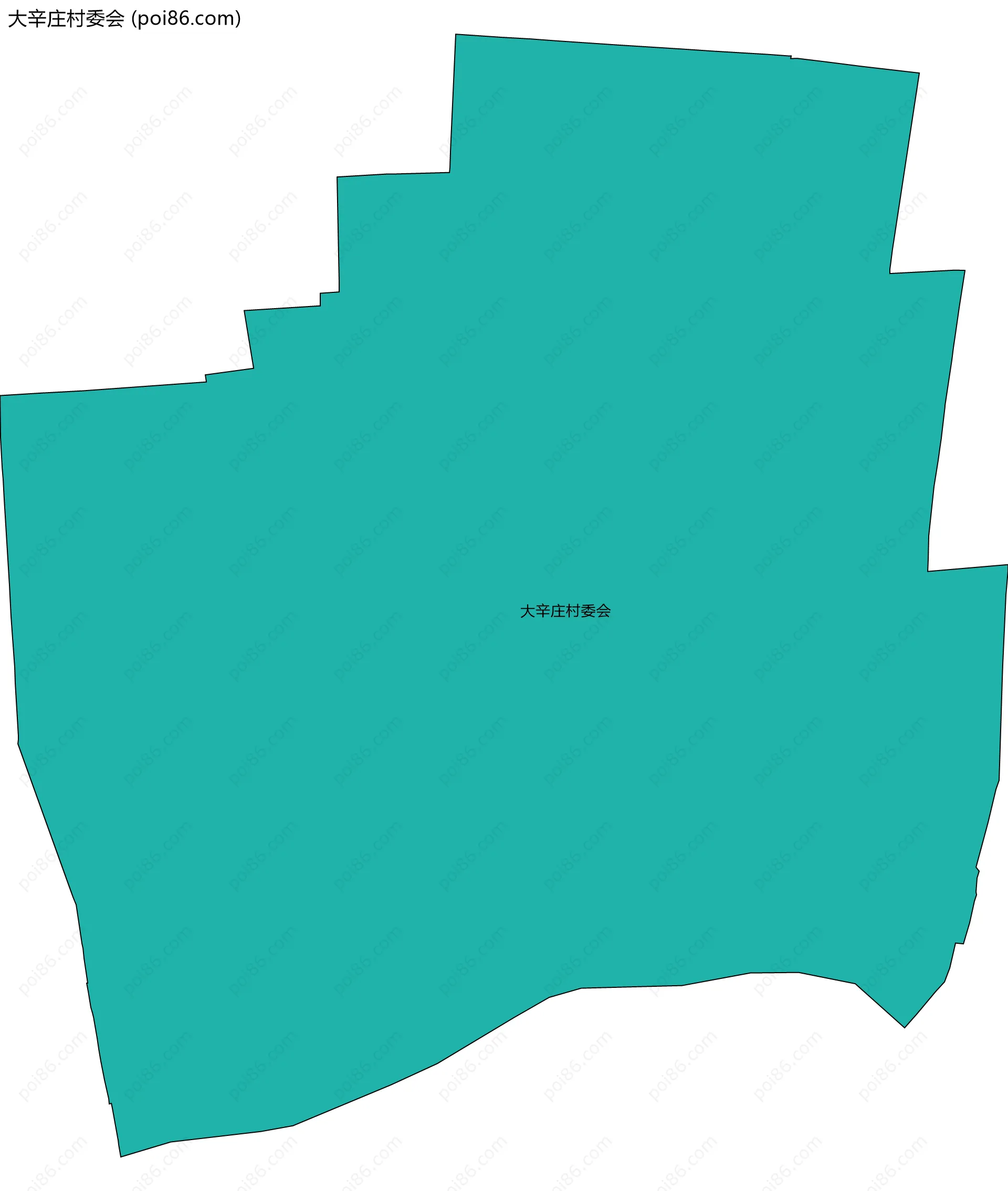 大辛庄村委会边界地图