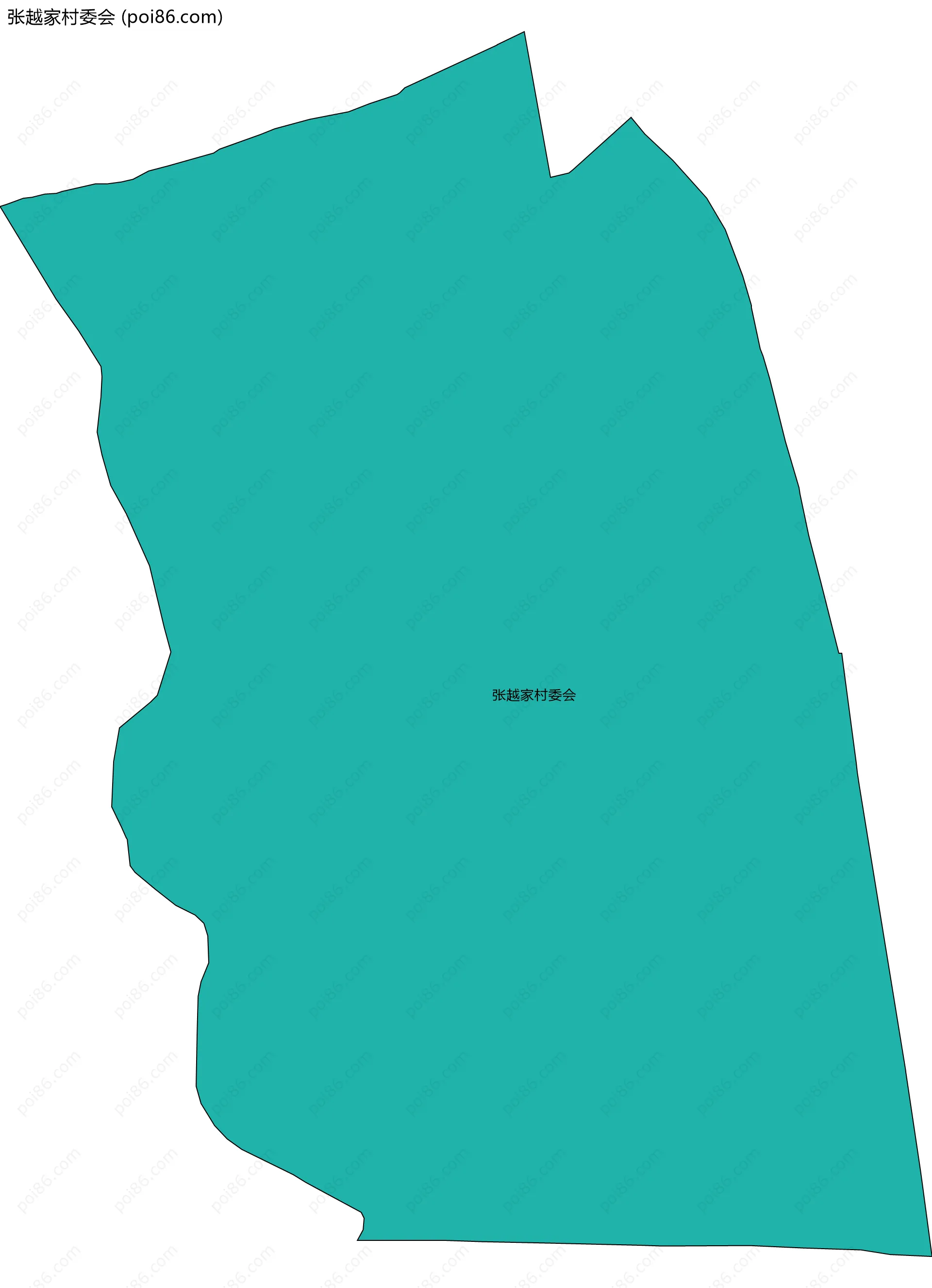 张越家村委会边界地图