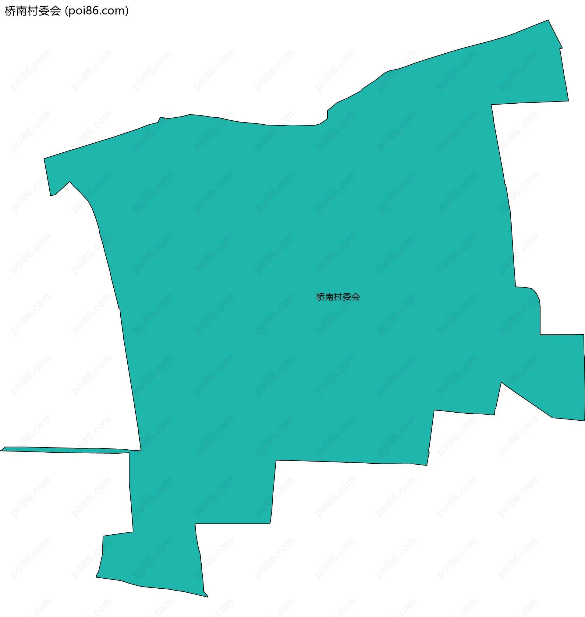 桥南村委会边界地图
