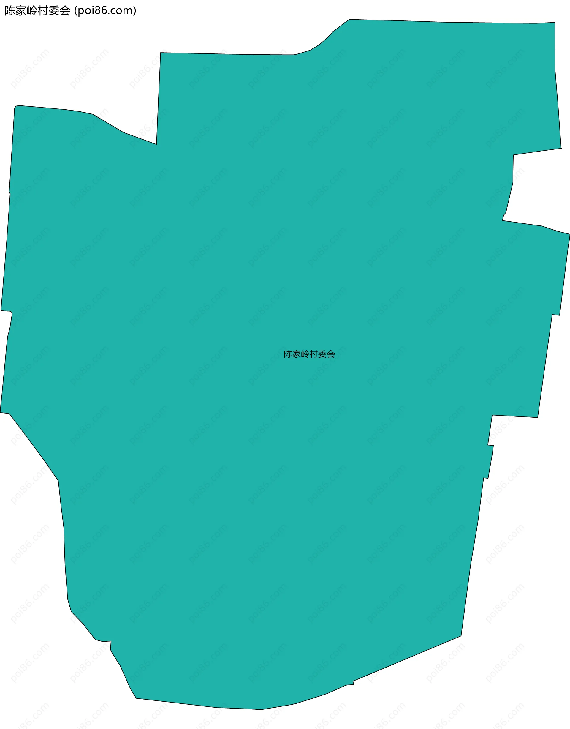 陈家岭村委会边界地图