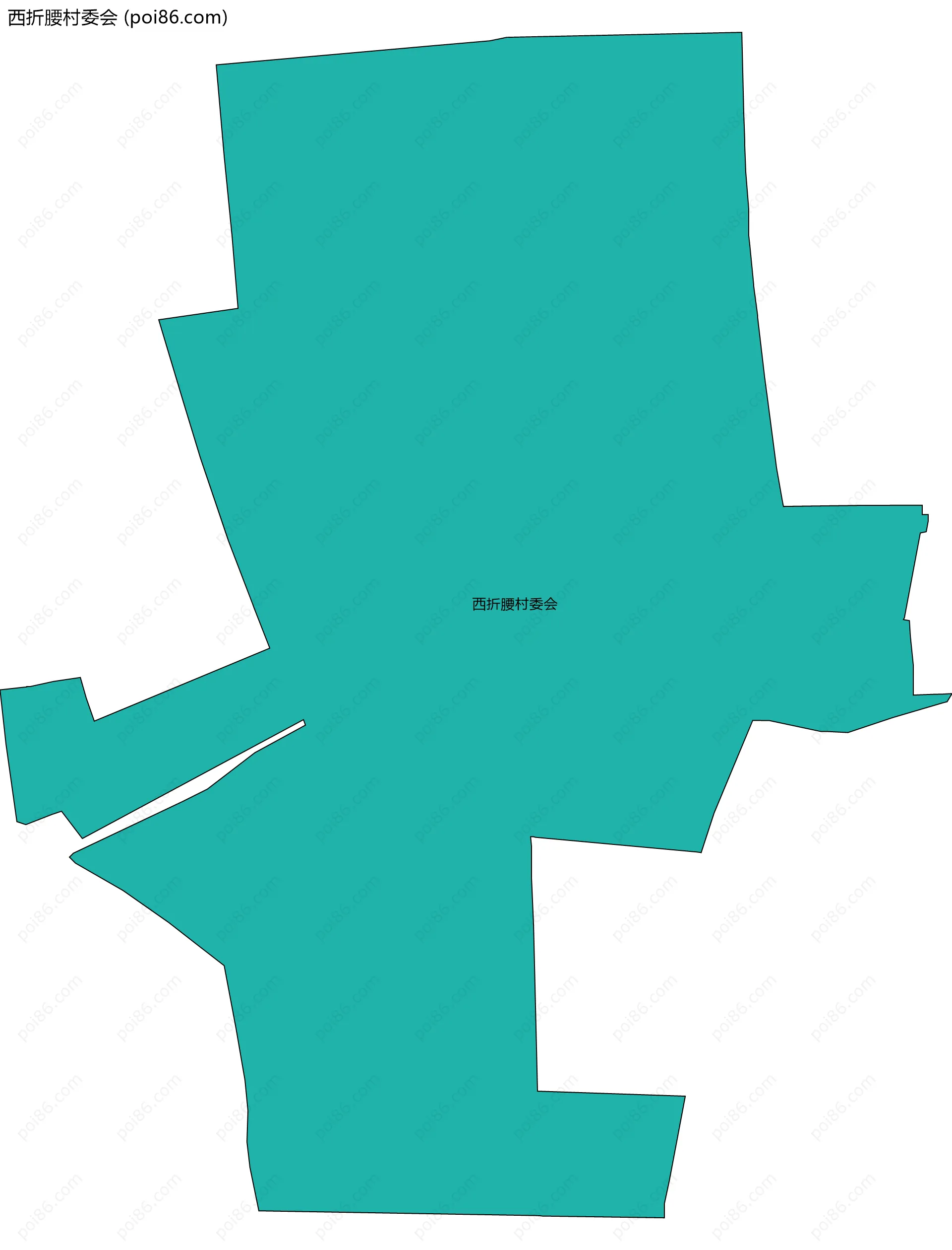 西折腰村委会边界地图