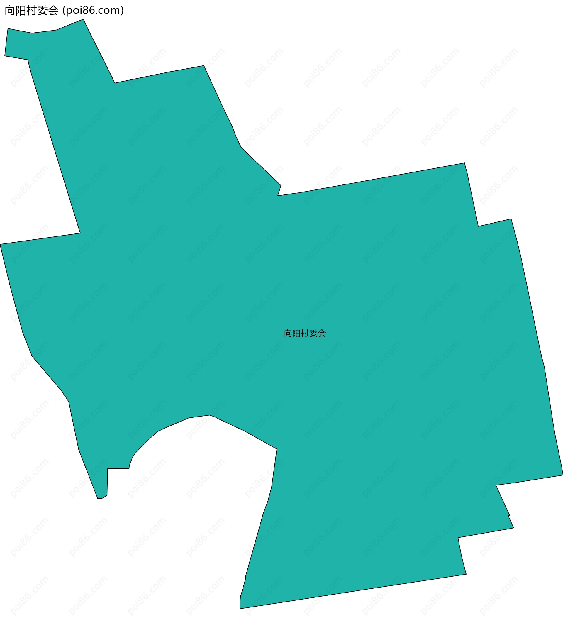 向阳村委会边界地图