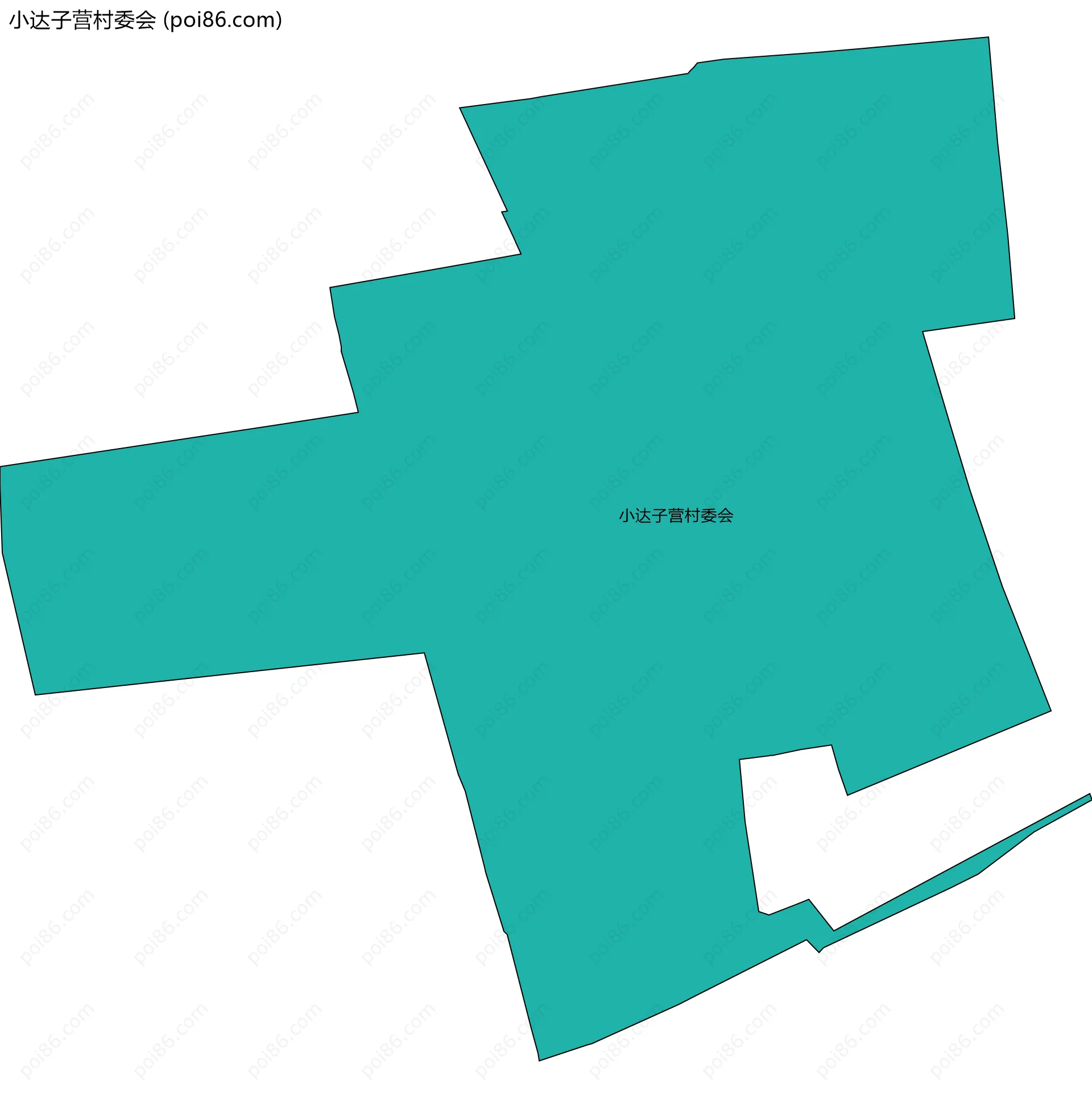 小达子营村委会边界地图