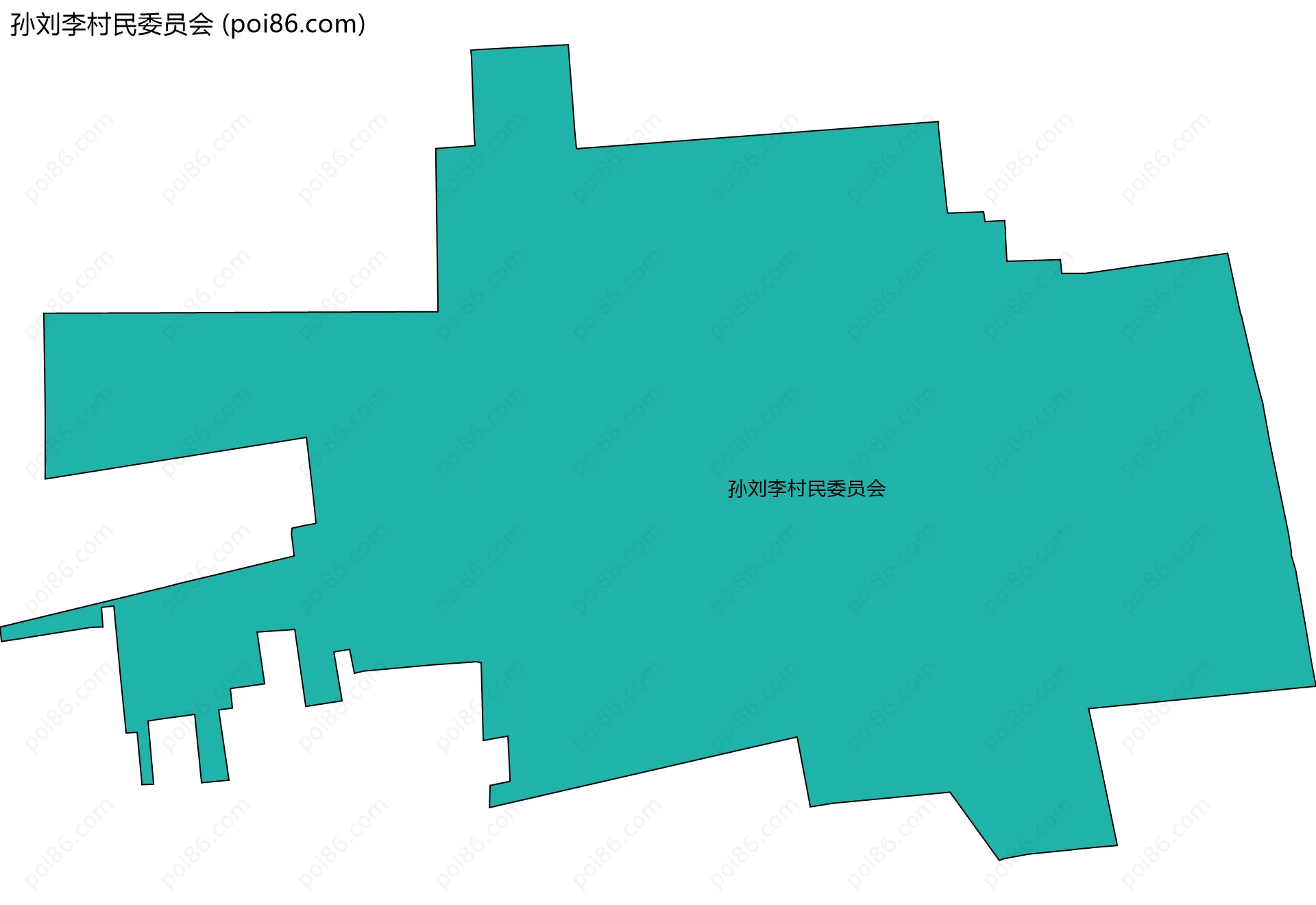 孙刘李村民委员会边界地图