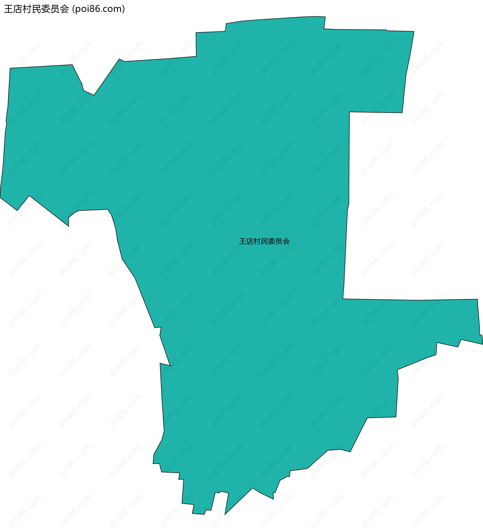 王店村民委员会边界地图