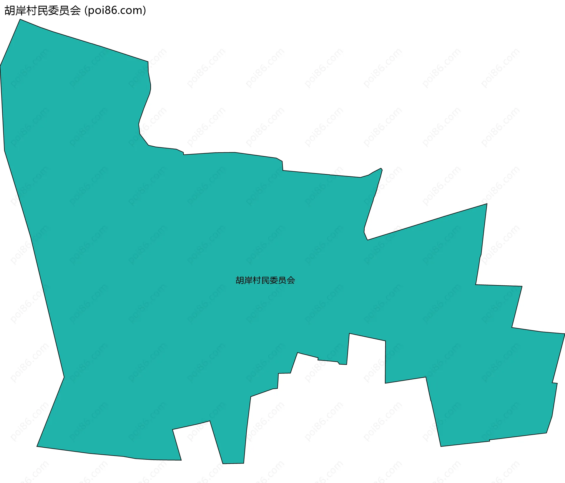 胡岸村民委员会边界地图