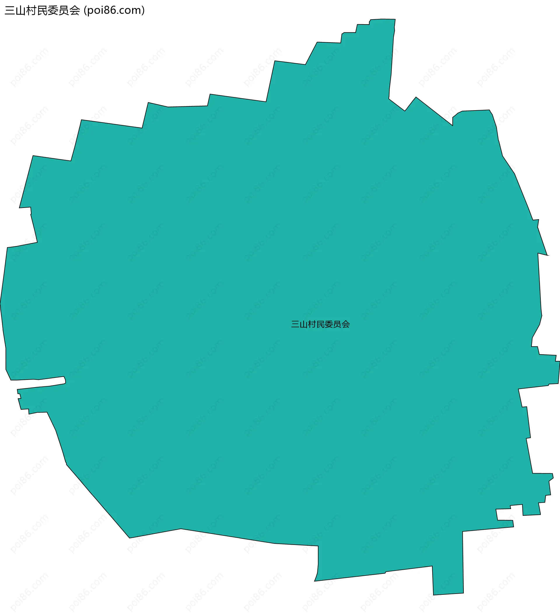 三山村民委员会边界地图