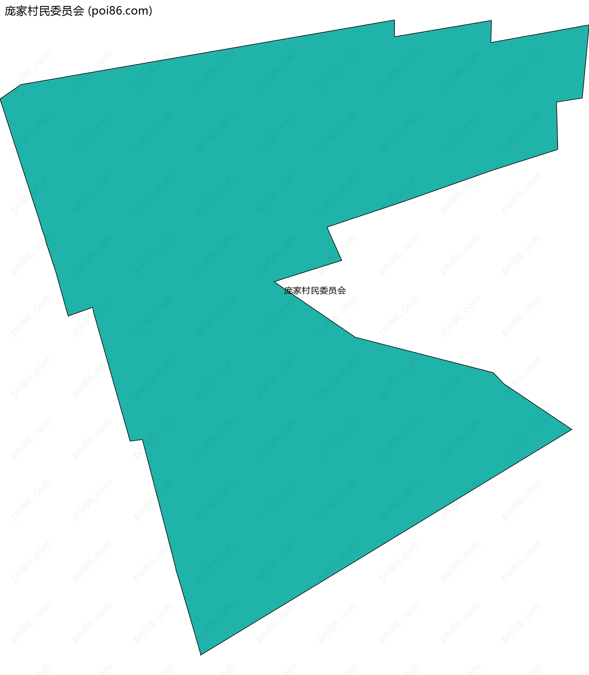 庞家村民委员会边界地图