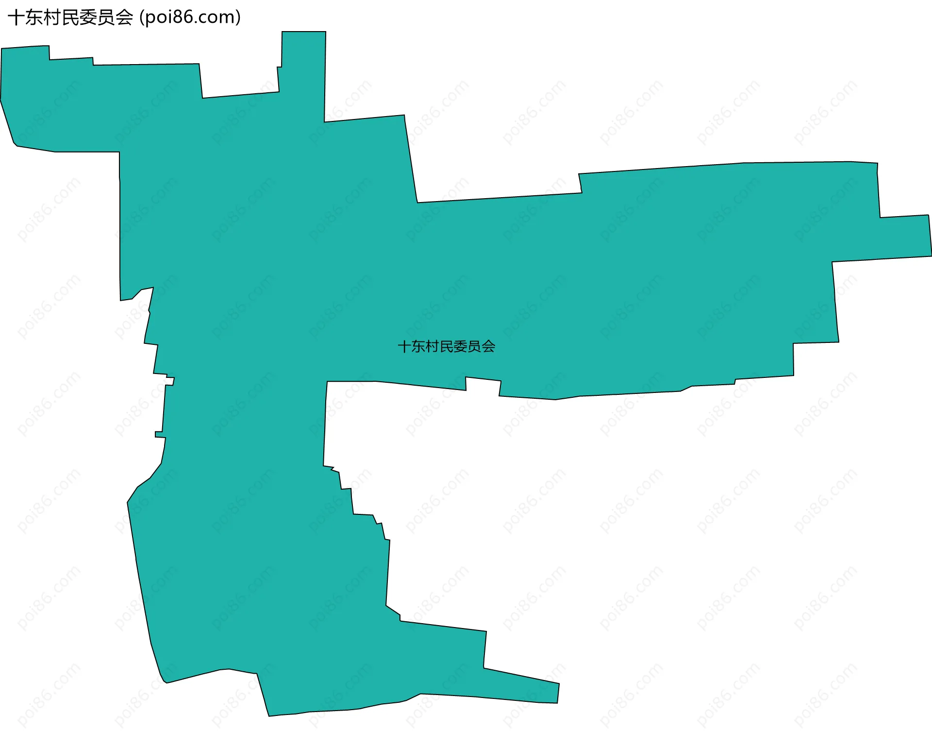 十东村民委员会边界地图