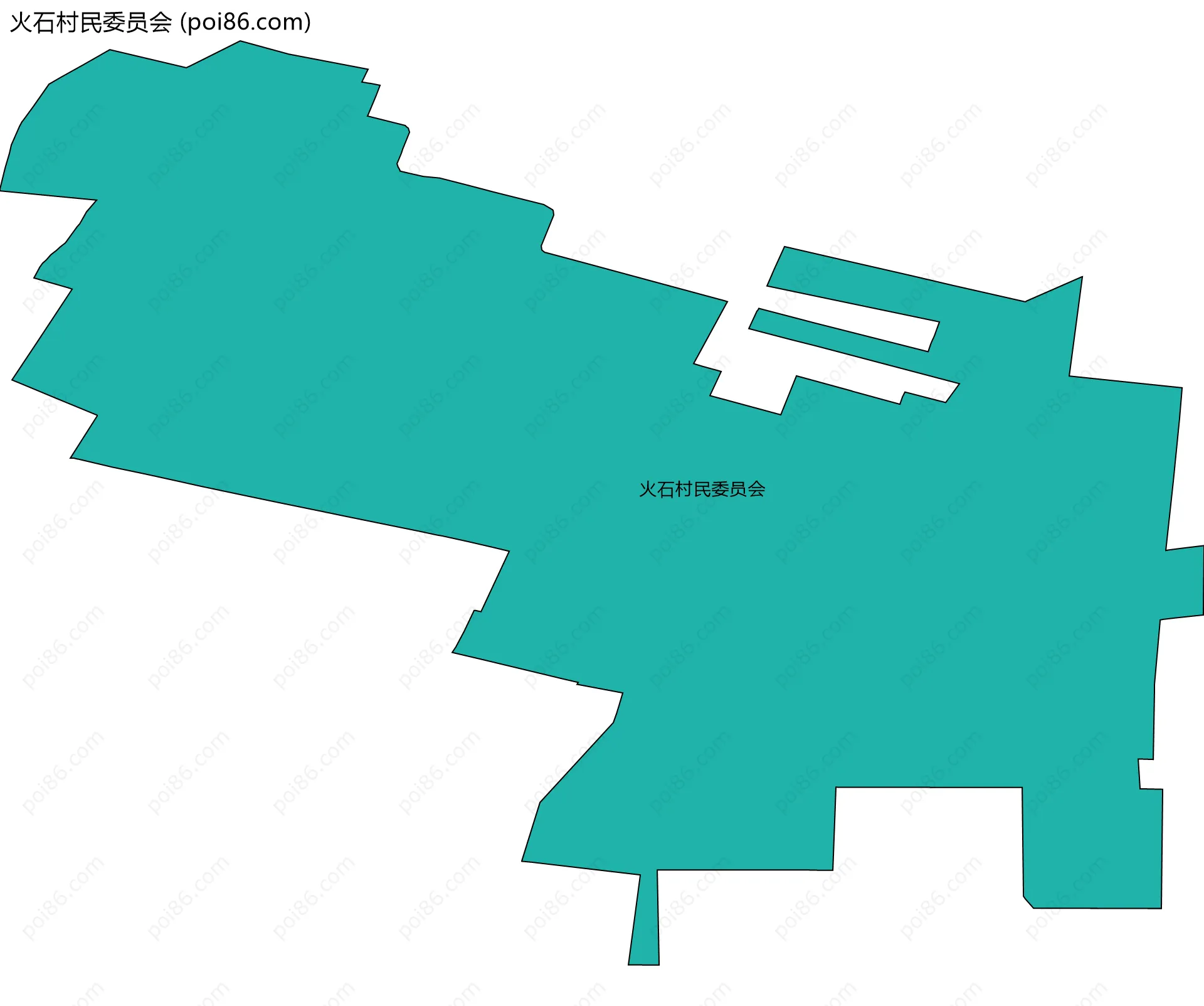 火石村民委员会边界地图