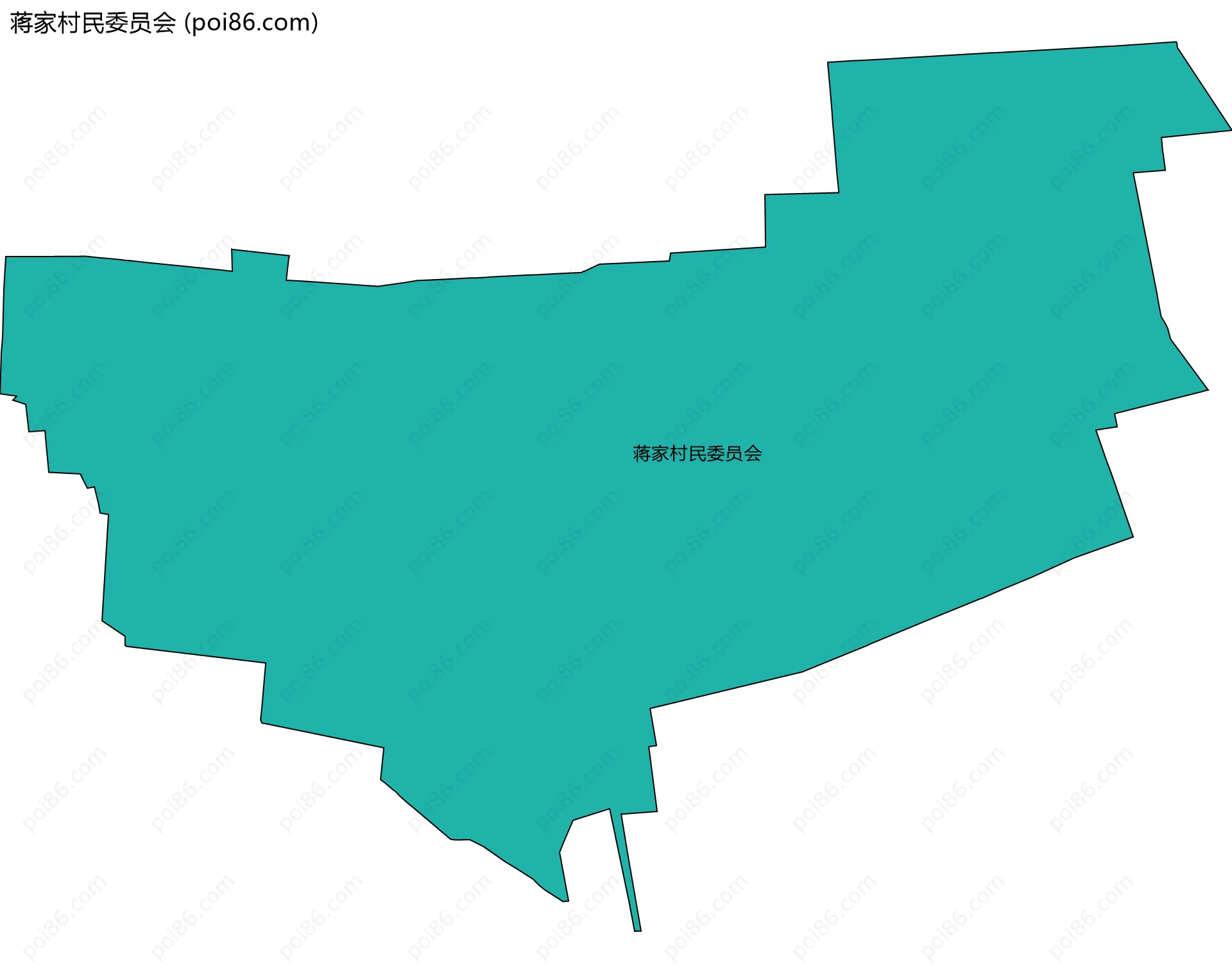 蒋家村民委员会边界地图