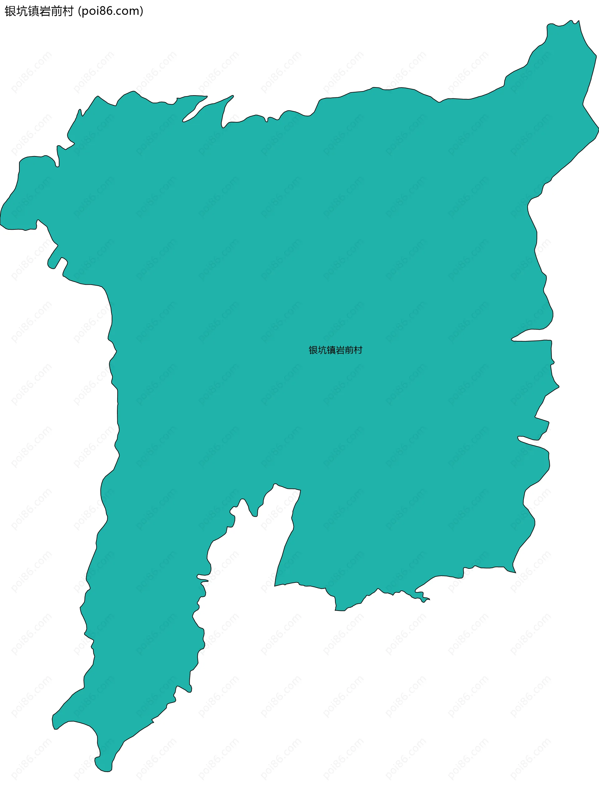 银坑镇岩前村边界地图
