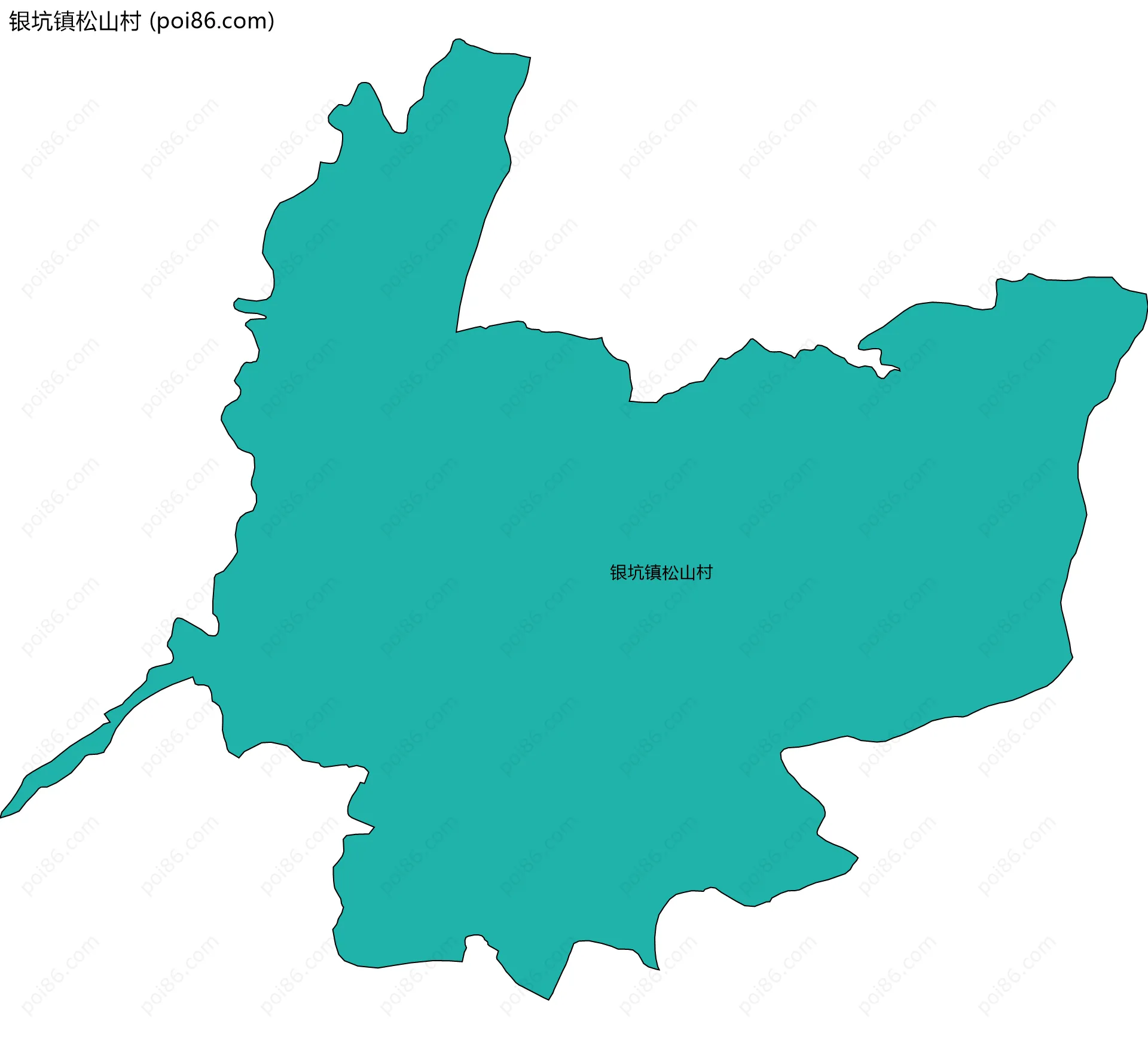 银坑镇松山村边界地图