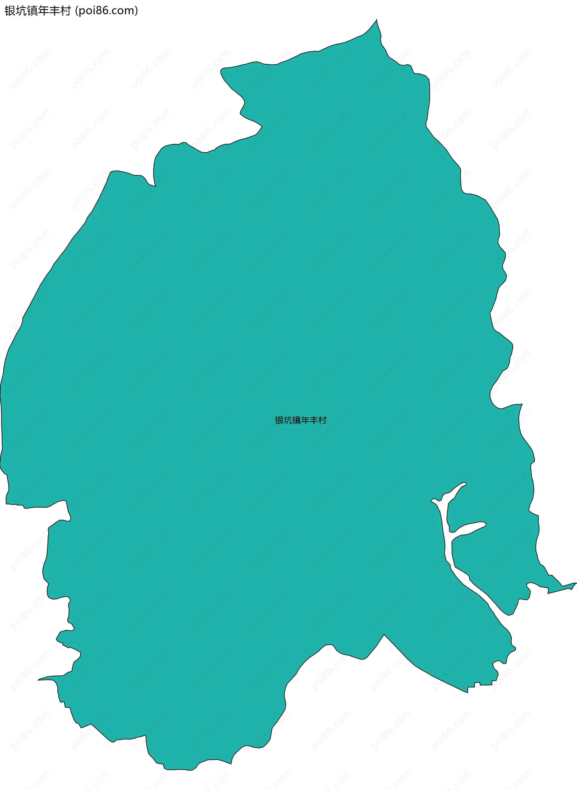 银坑镇年丰村边界地图