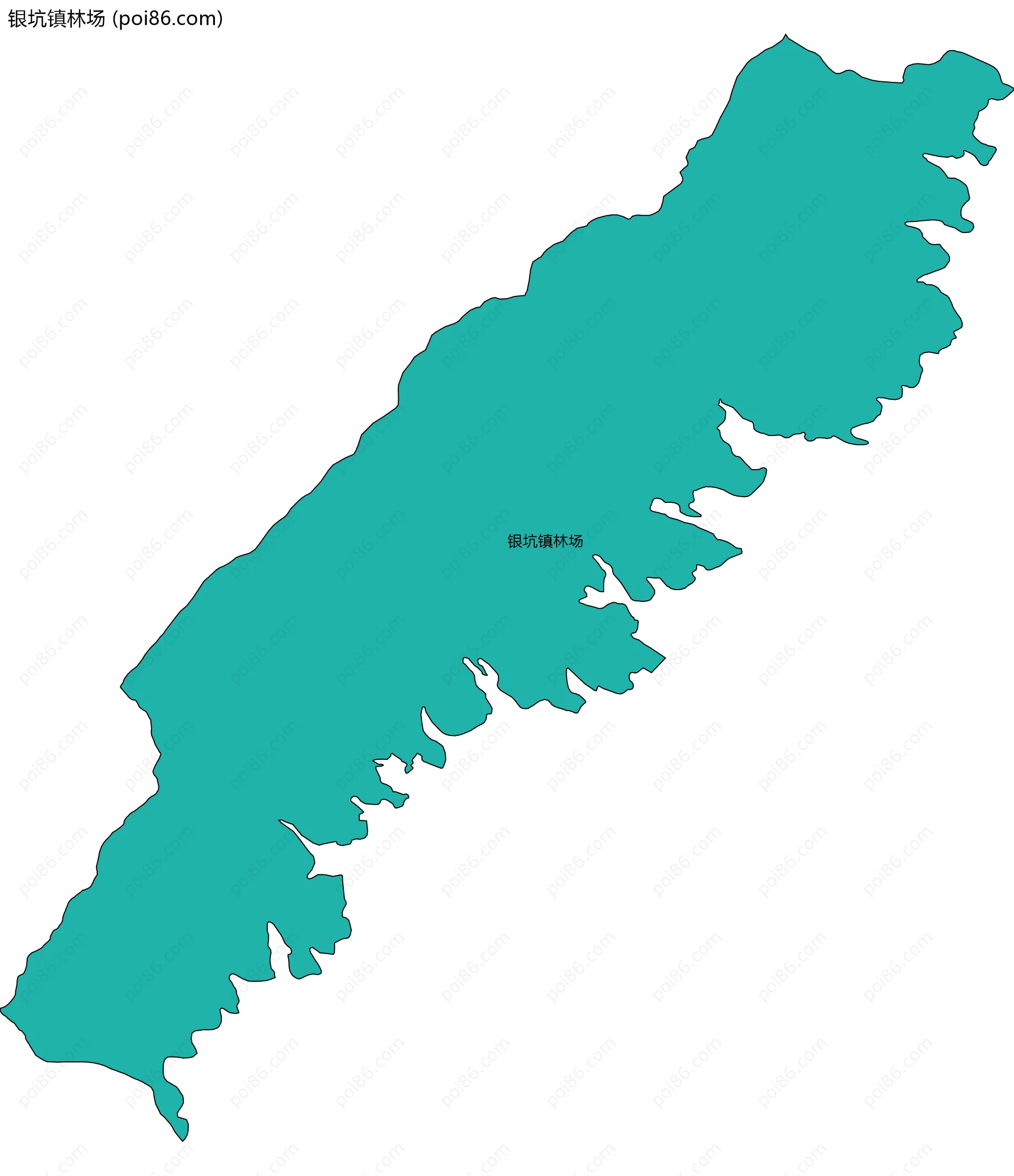 银坑镇林场边界地图