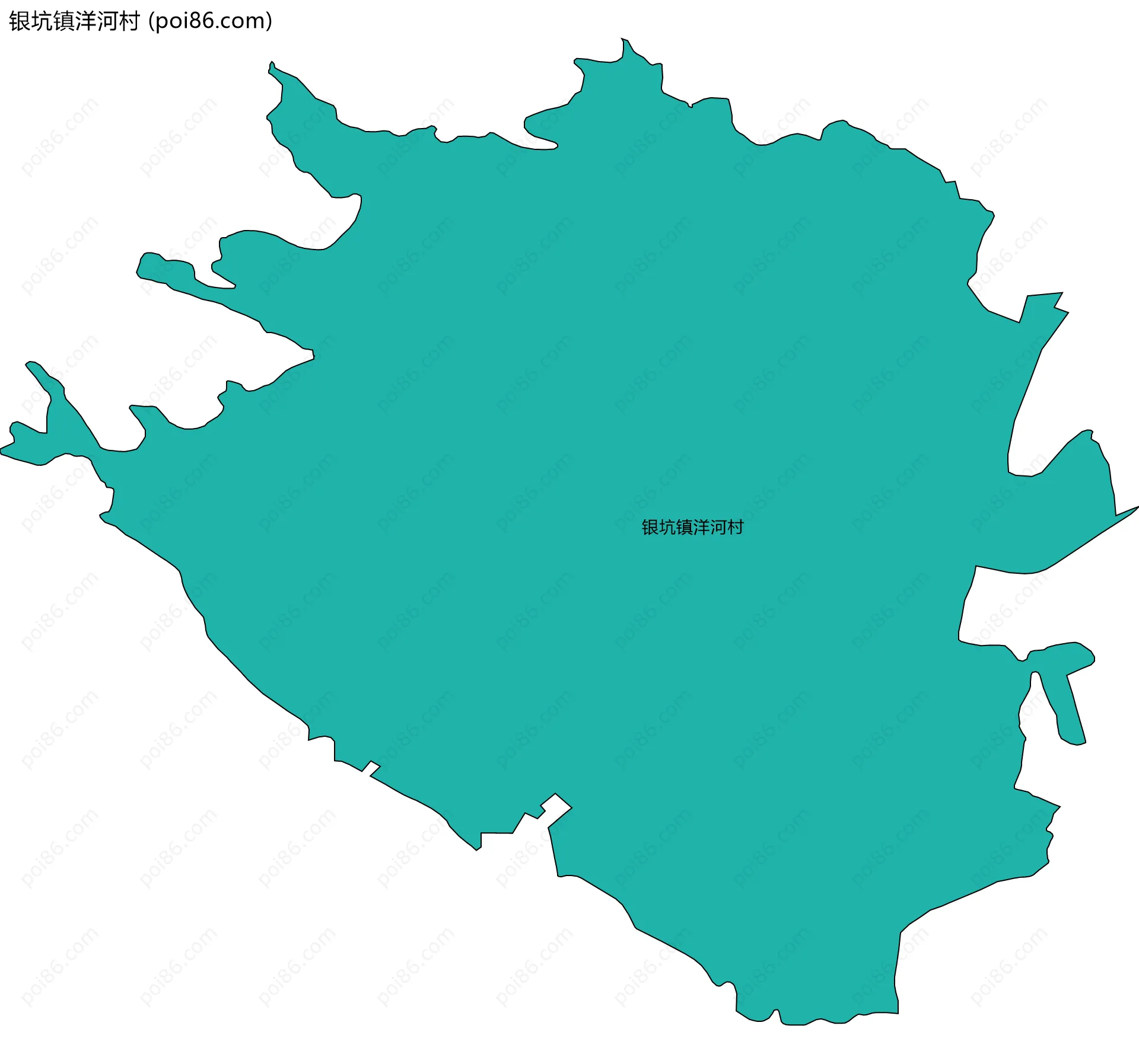 银坑镇洋河村边界地图