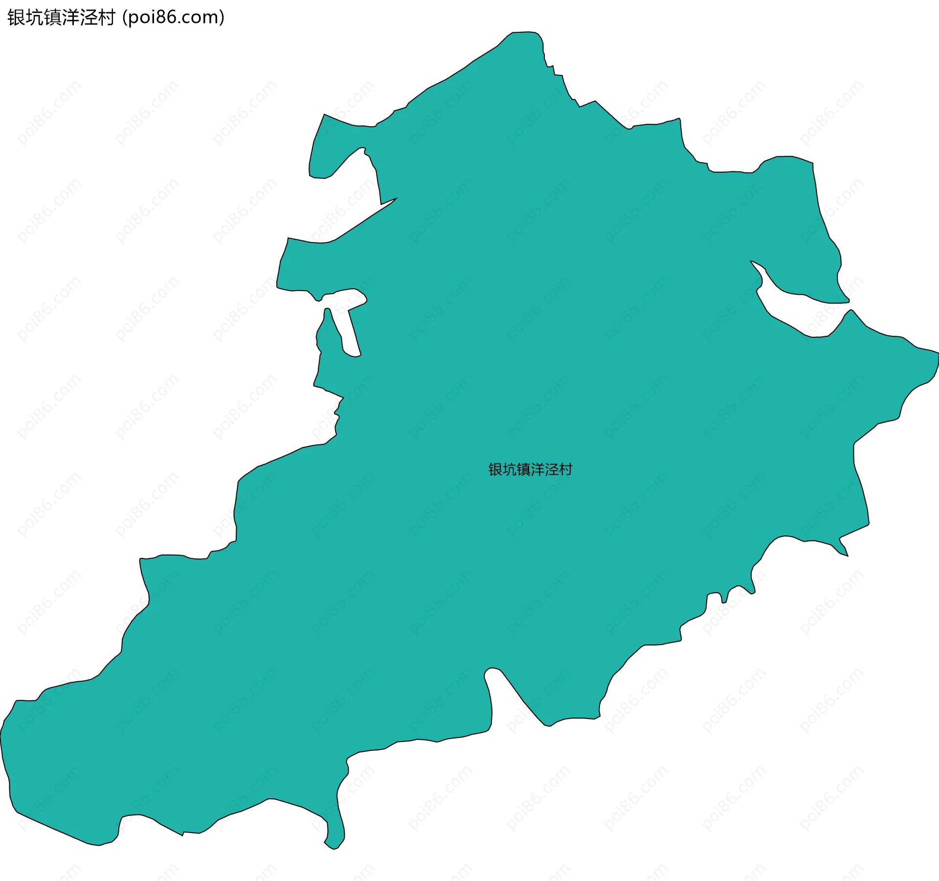 银坑镇洋泾村边界地图