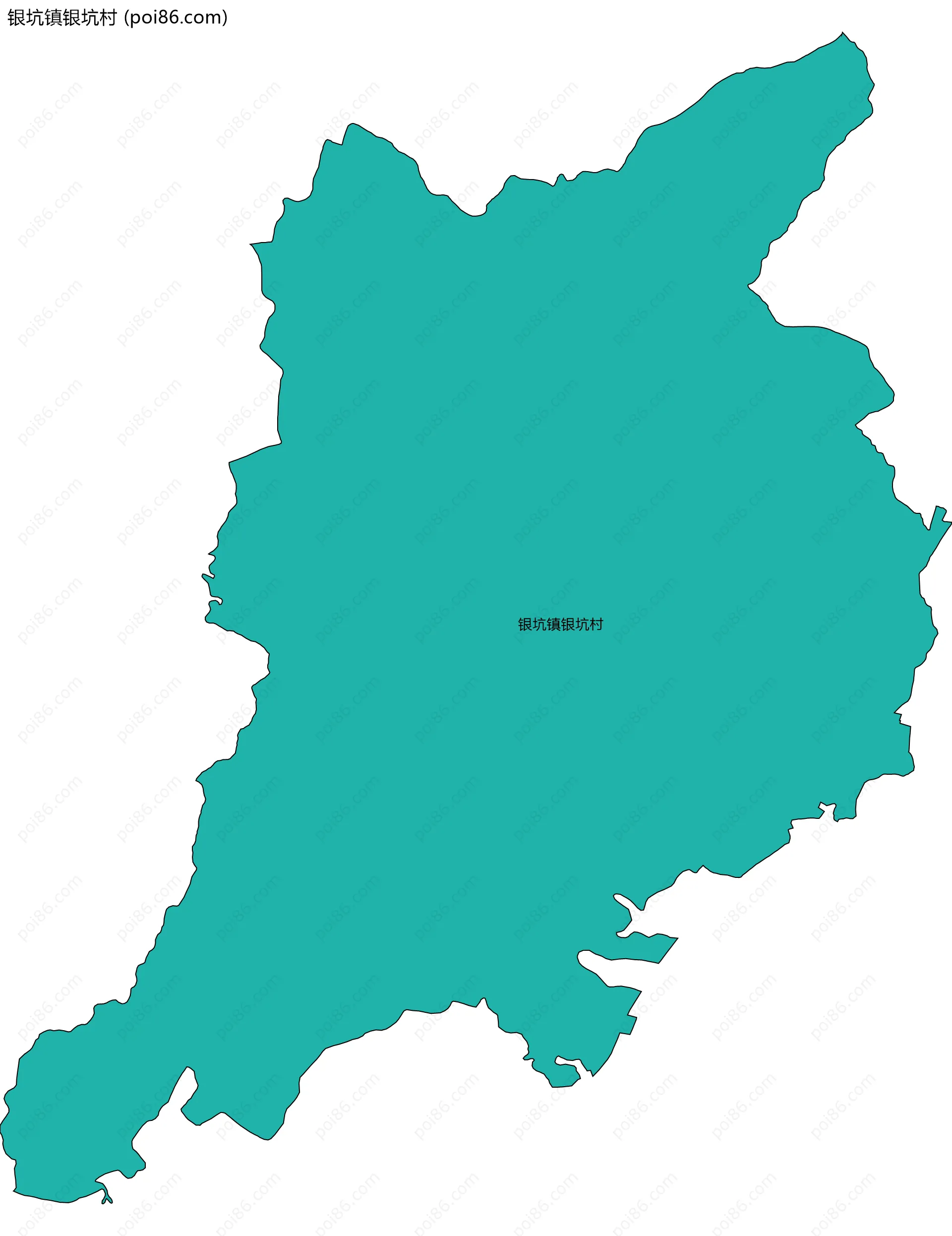 银坑镇银坑村边界地图