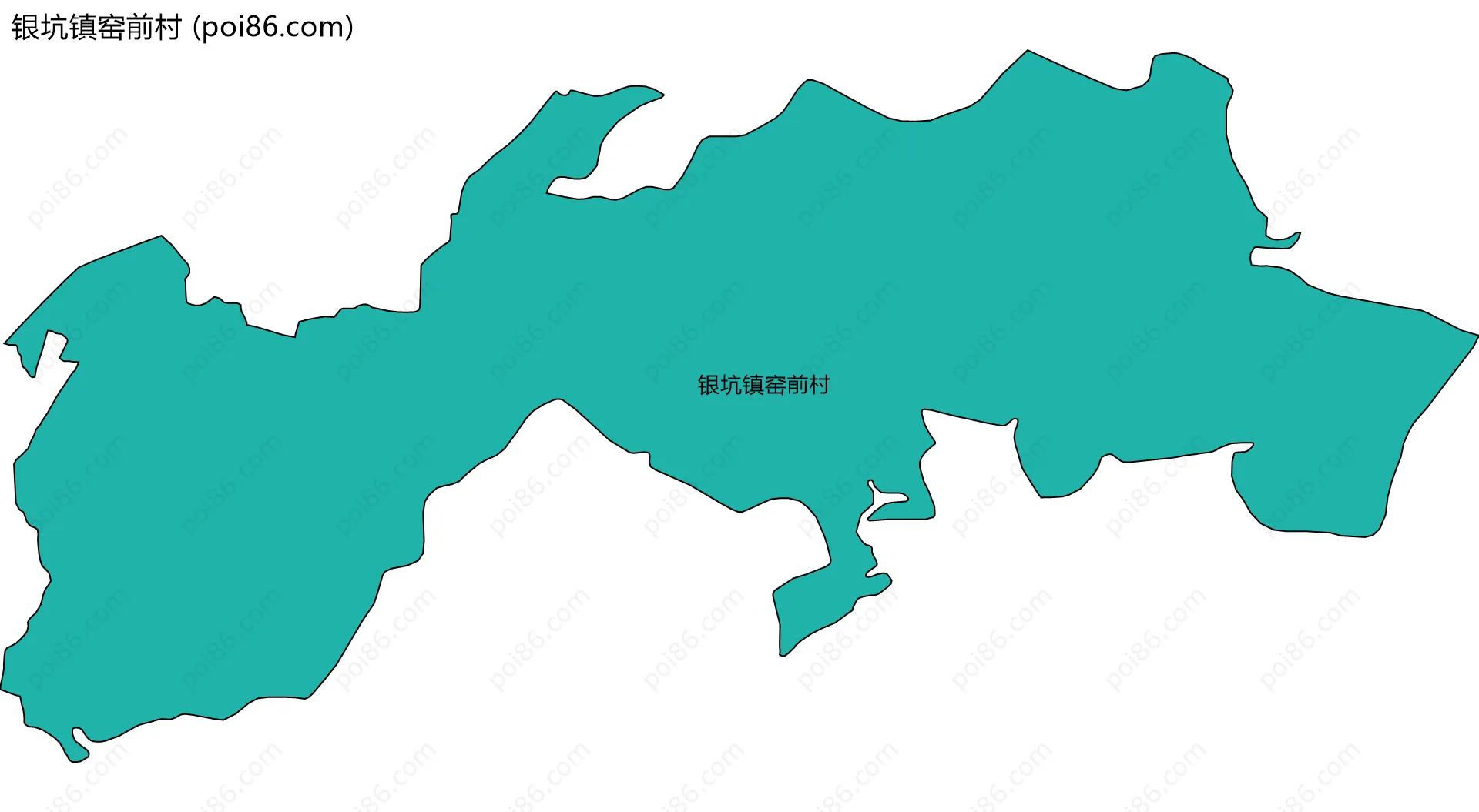 银坑镇窑前村边界地图