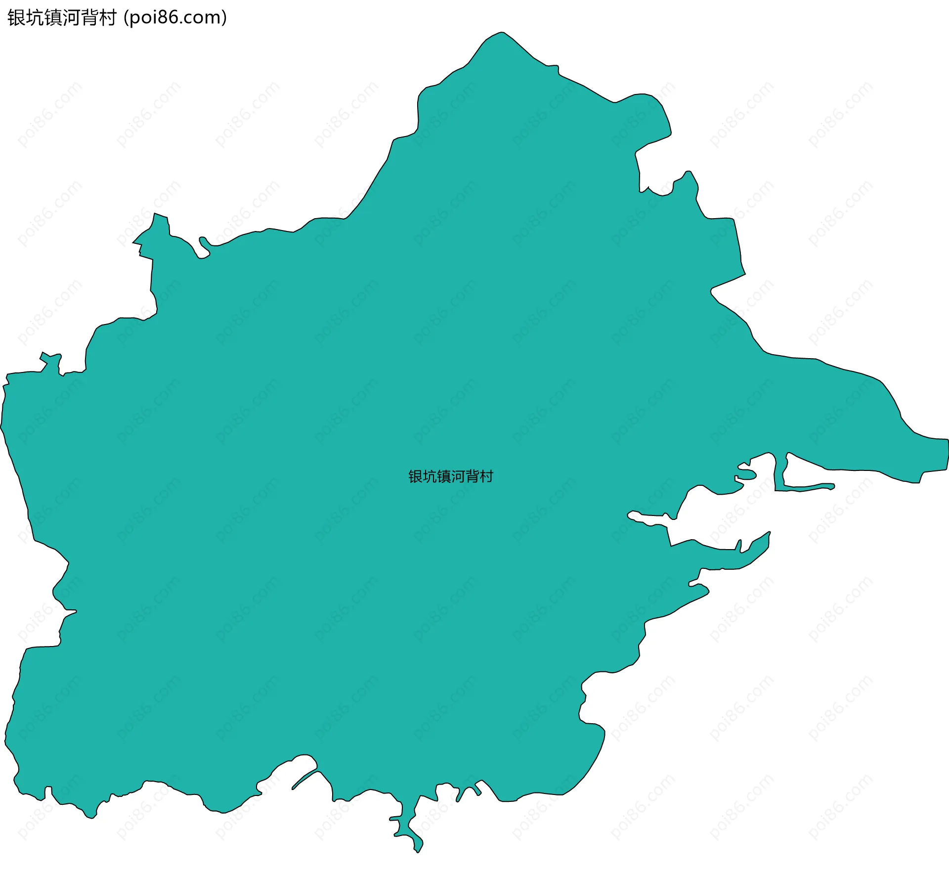 银坑镇河背村边界地图