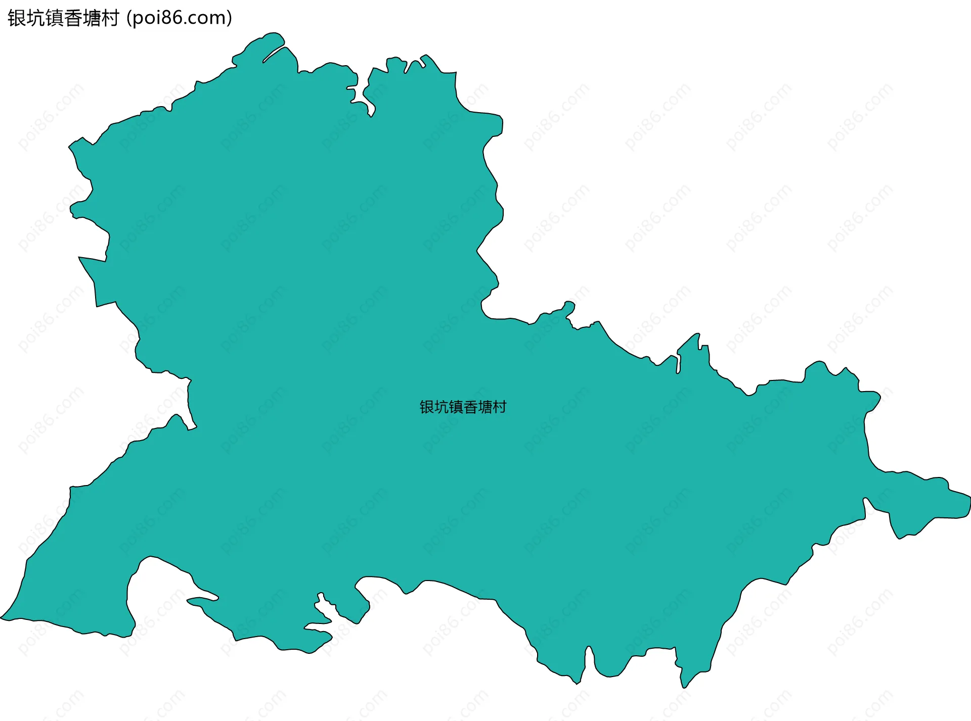 银坑镇香塘村边界地图