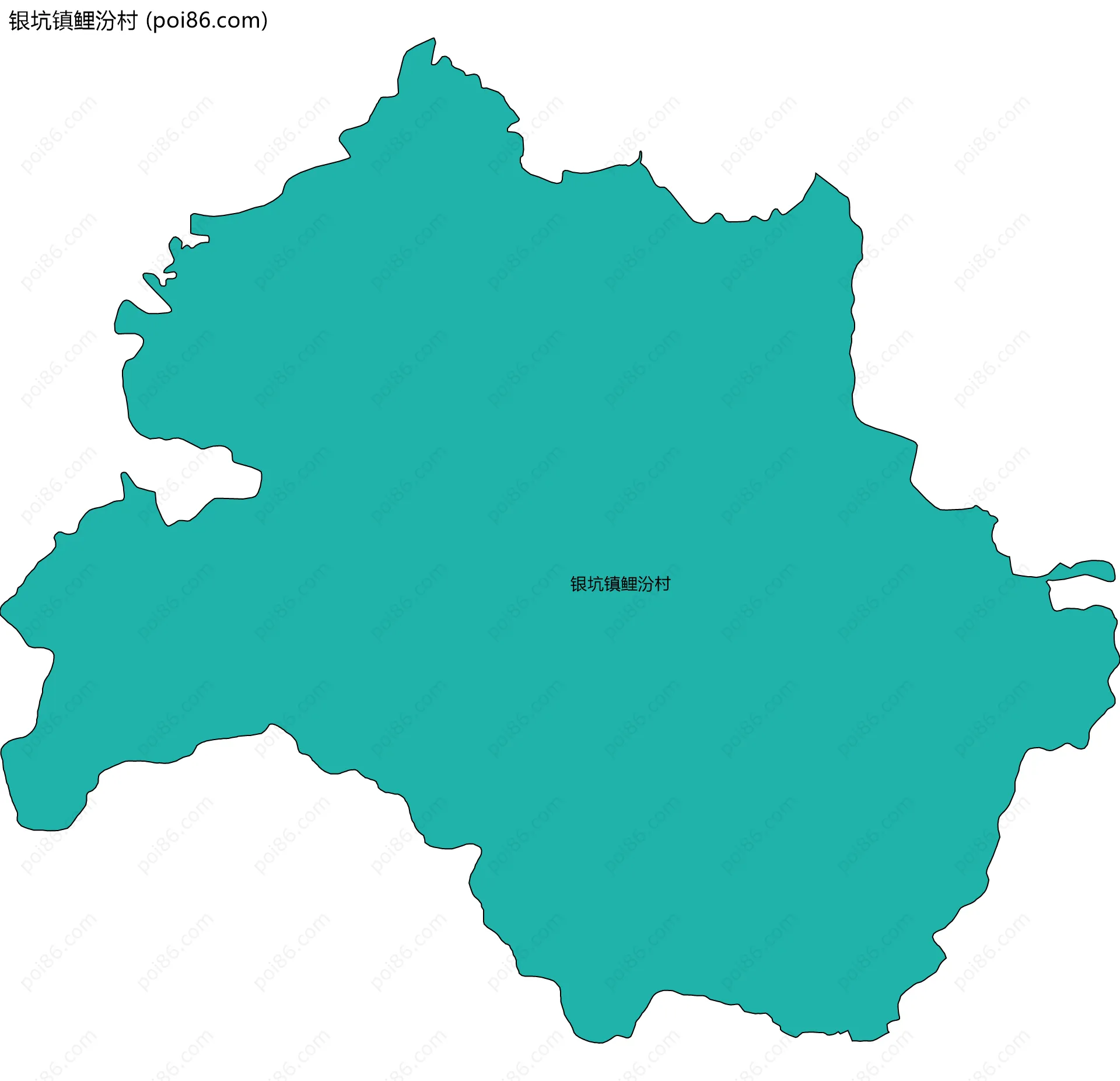 银坑镇鲤汾村边界地图