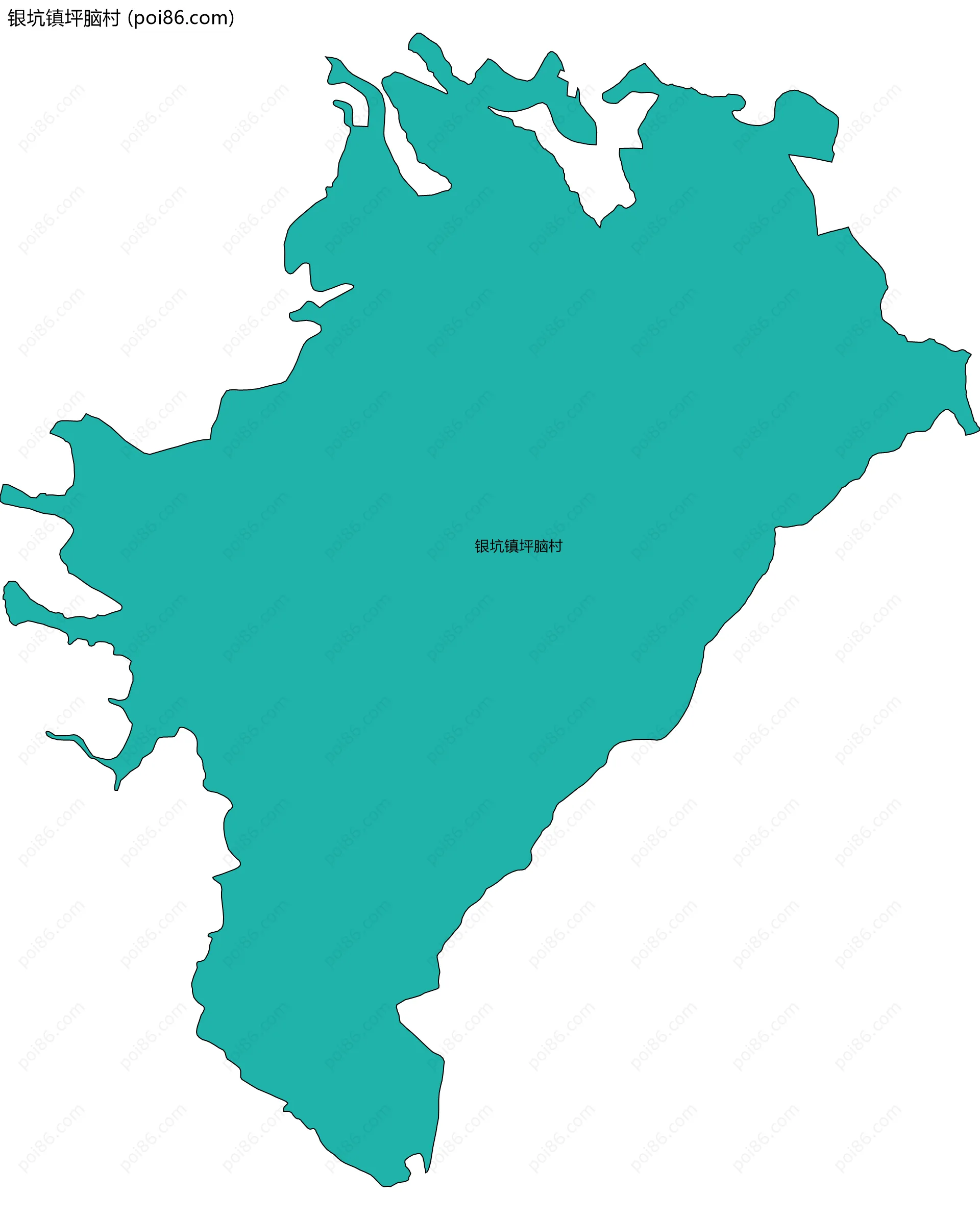 银坑镇坪脑村边界地图