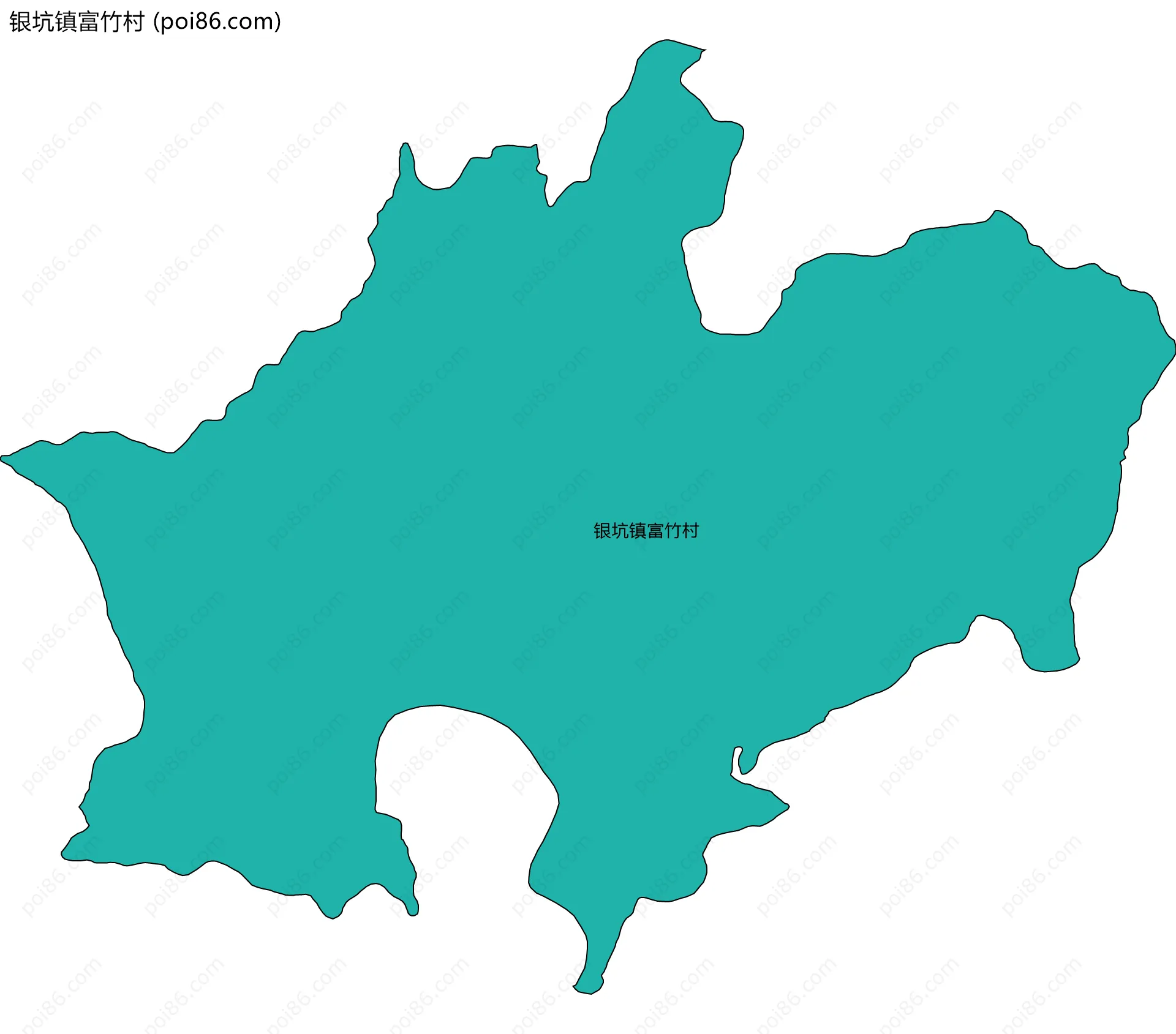 银坑镇富竹村边界地图