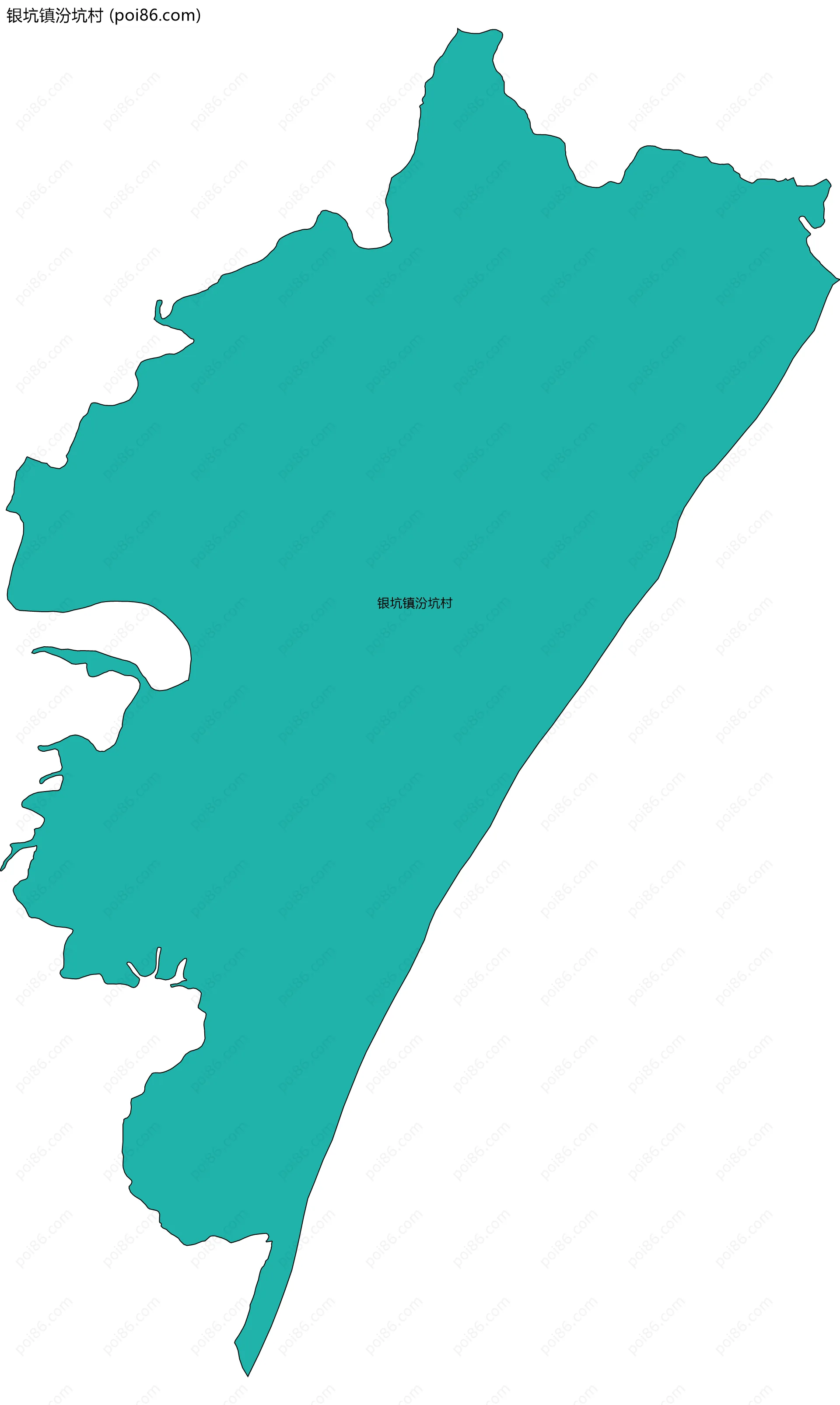 银坑镇汾坑村边界地图