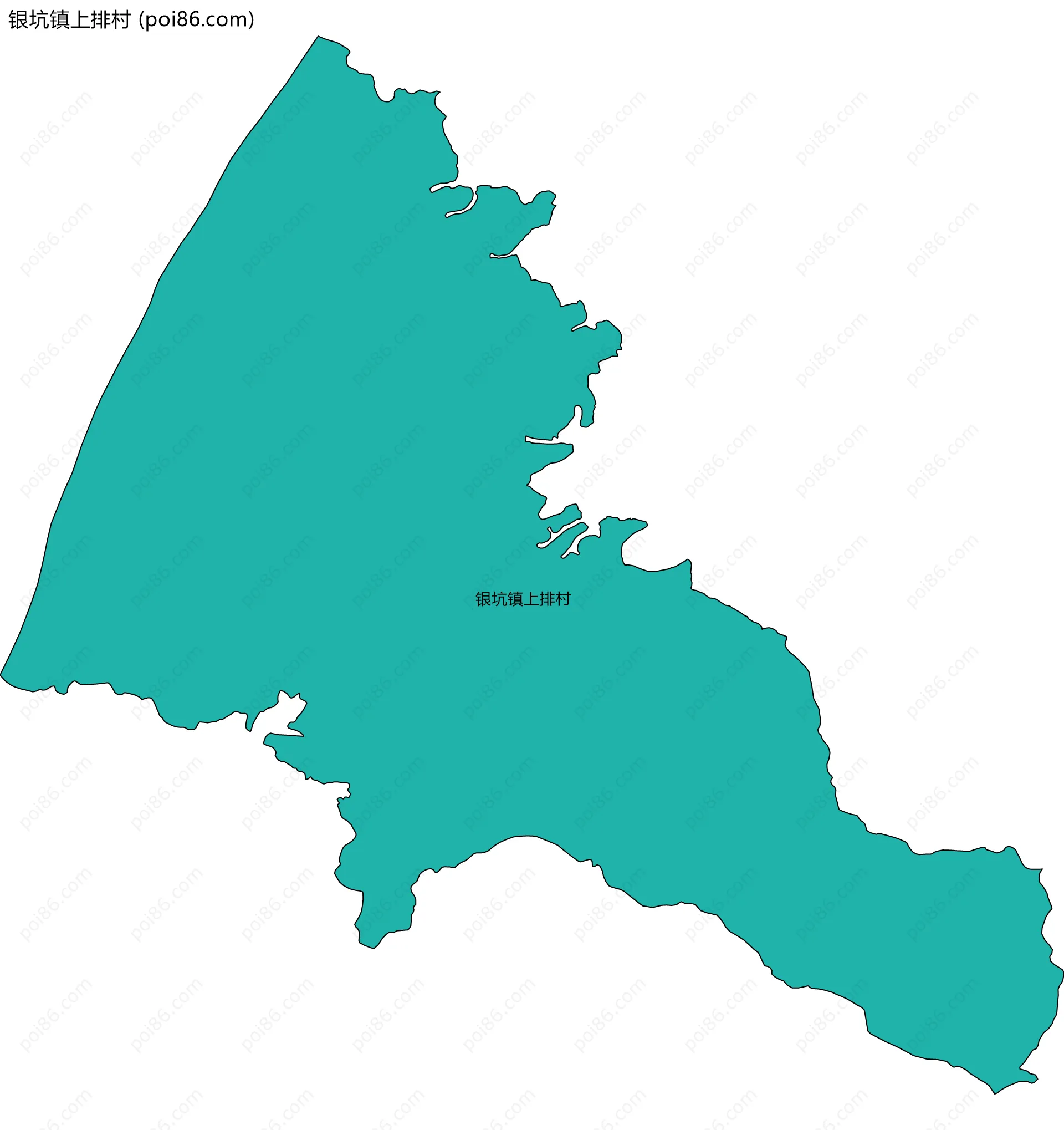 银坑镇上排村边界地图