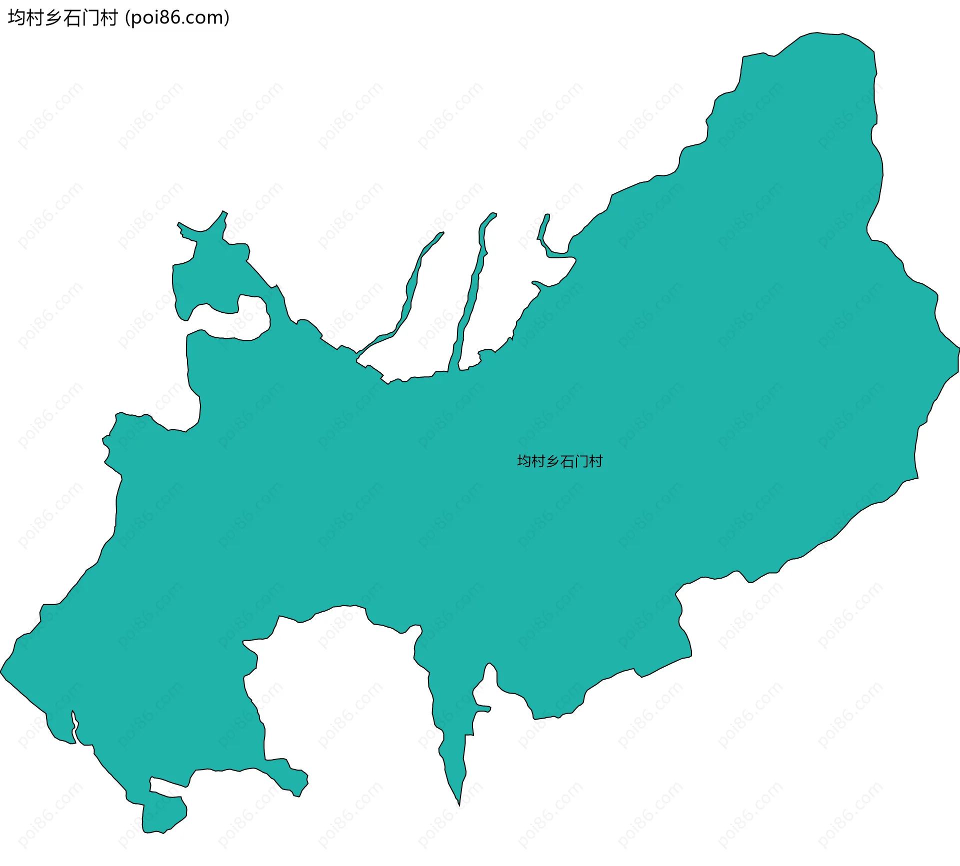 均村乡石门村边界地图
