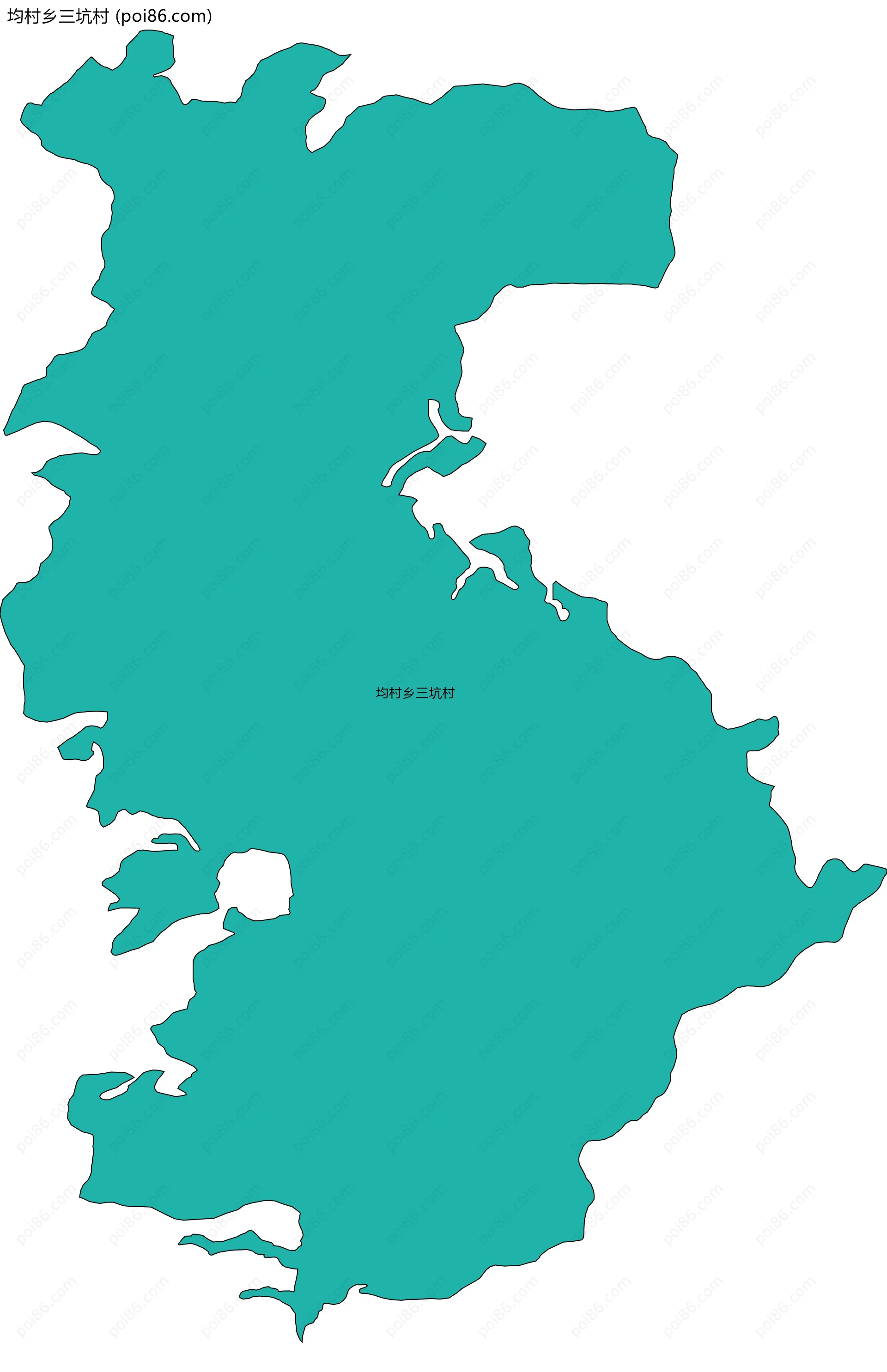 均村乡三坑村边界地图