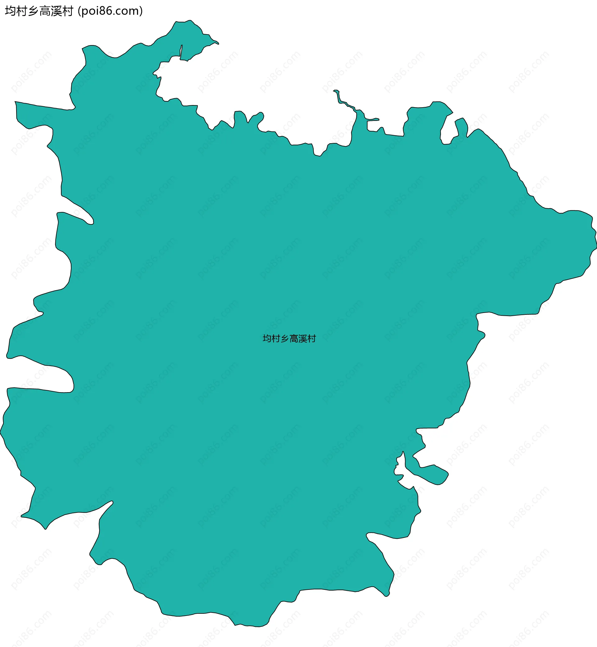 均村乡高溪村边界地图