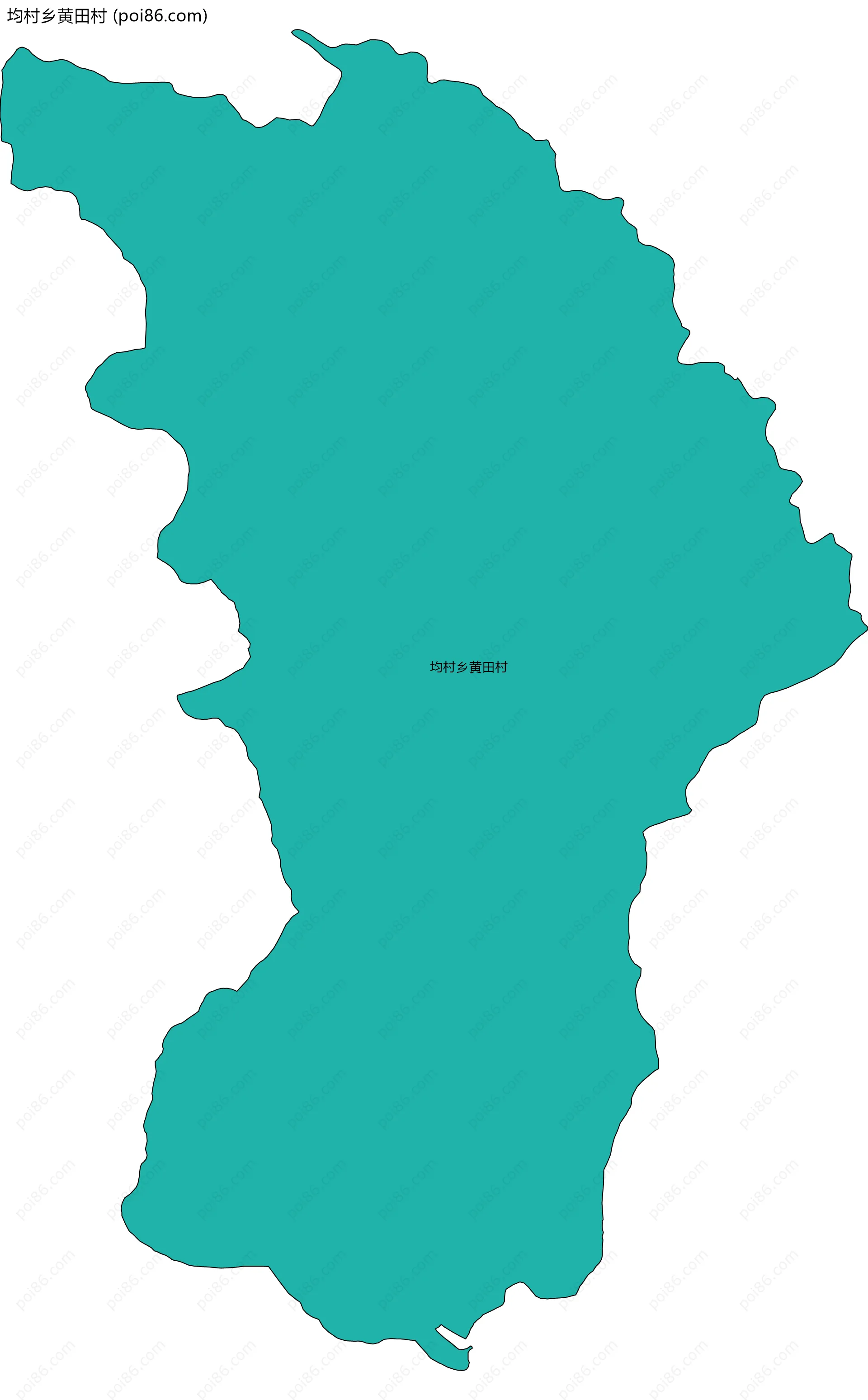 均村乡黄田村边界地图