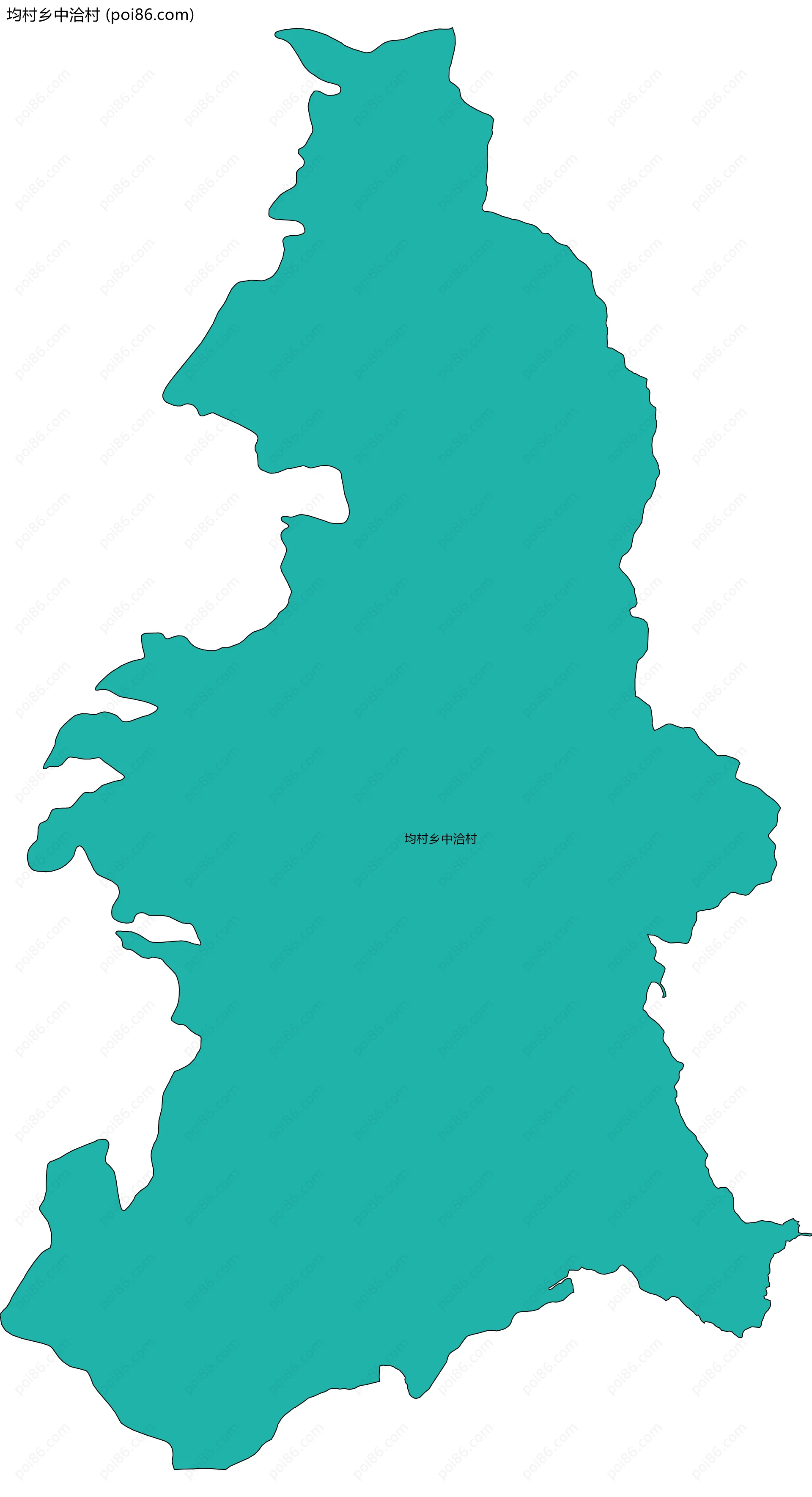 均村乡中洽村边界地图