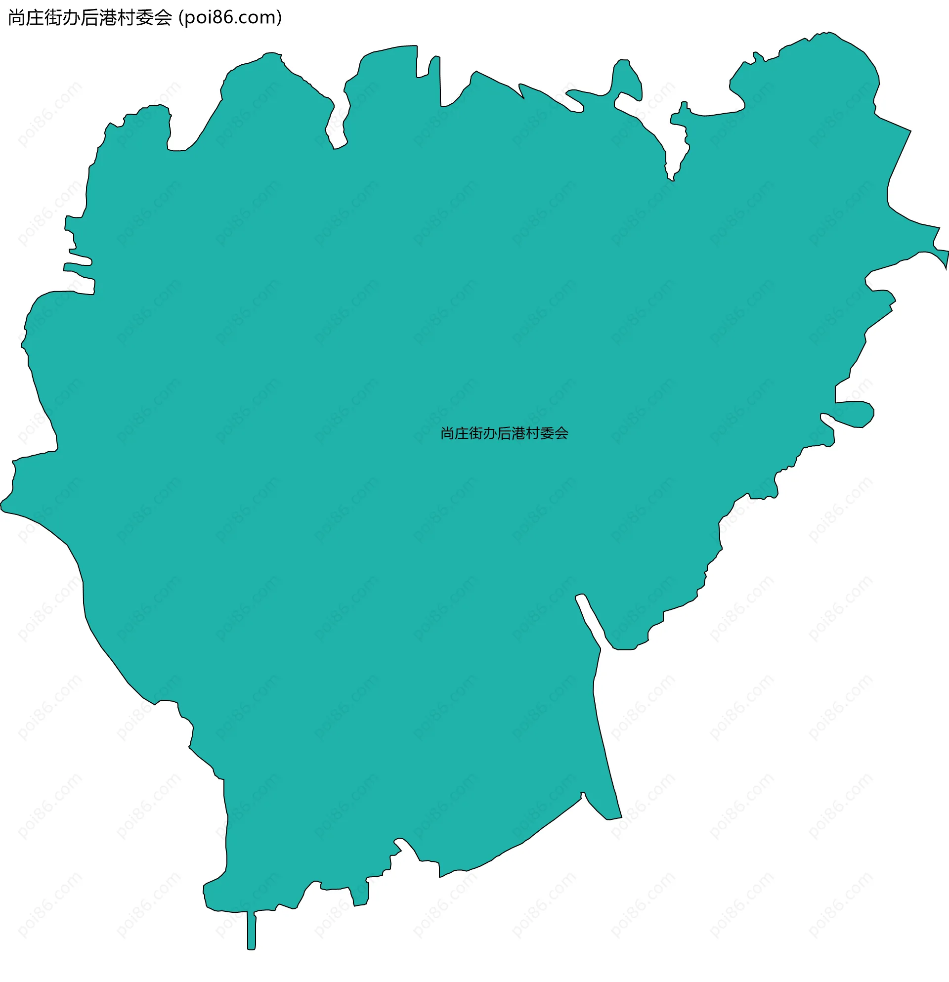 尚庄街办后港村委会边界地图